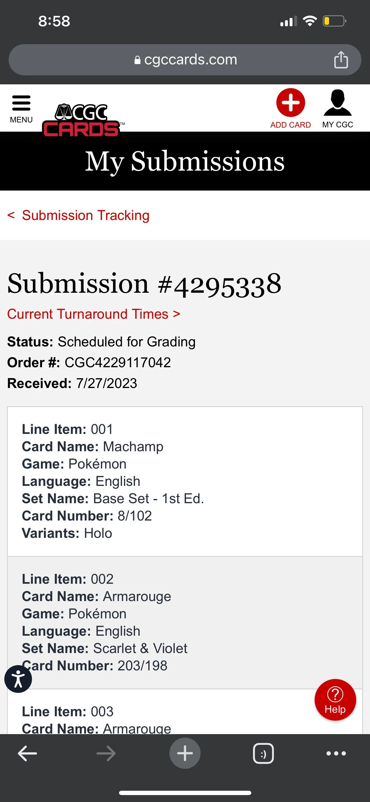 Product image for CGC Grading