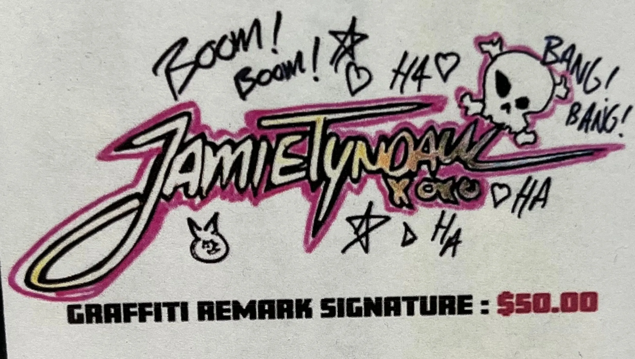 Product image for Graffiti sign and remark