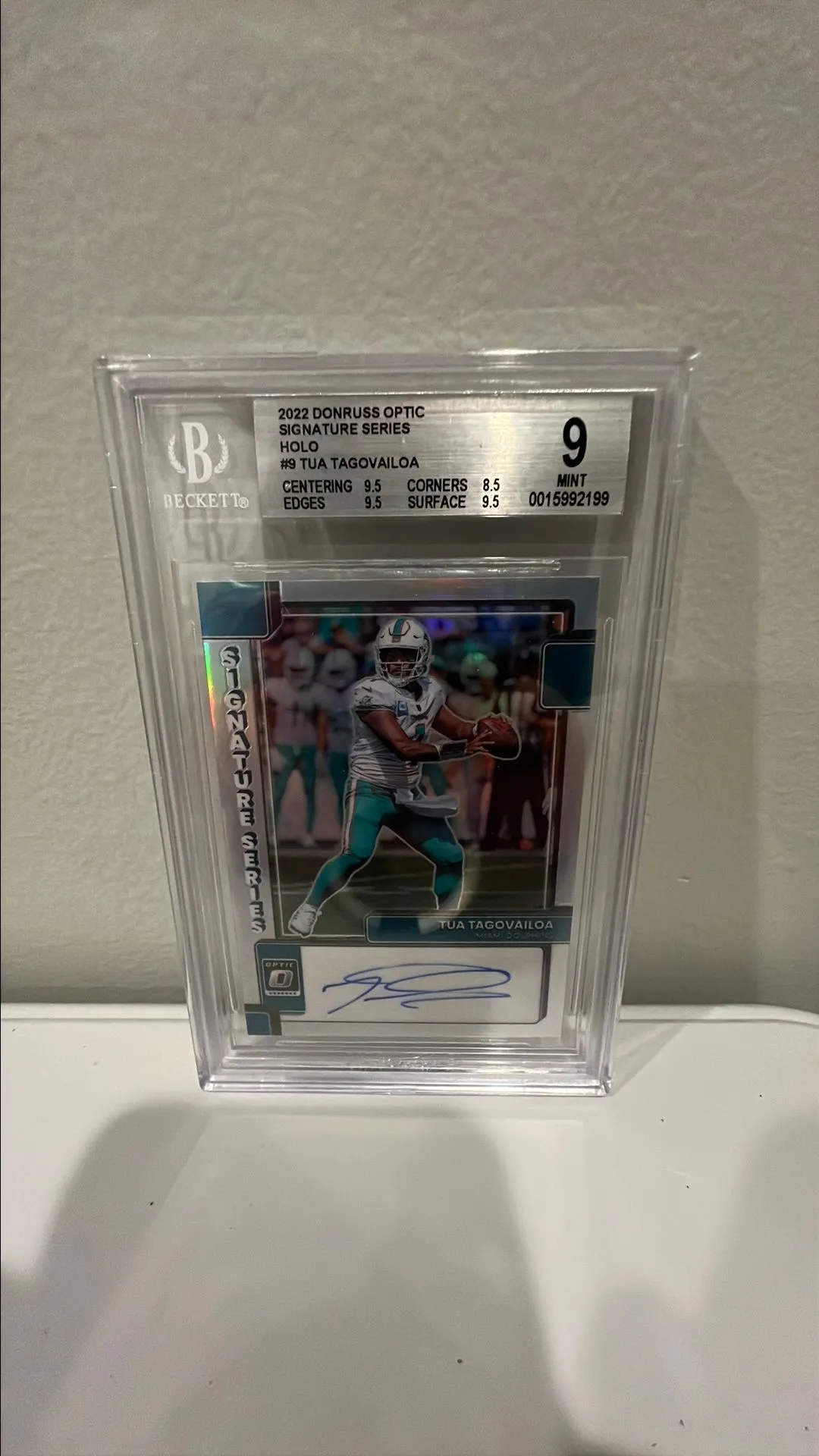 Product image for 2022 Donruss Optic Signature Series Holo Tua Tagovailoa #9