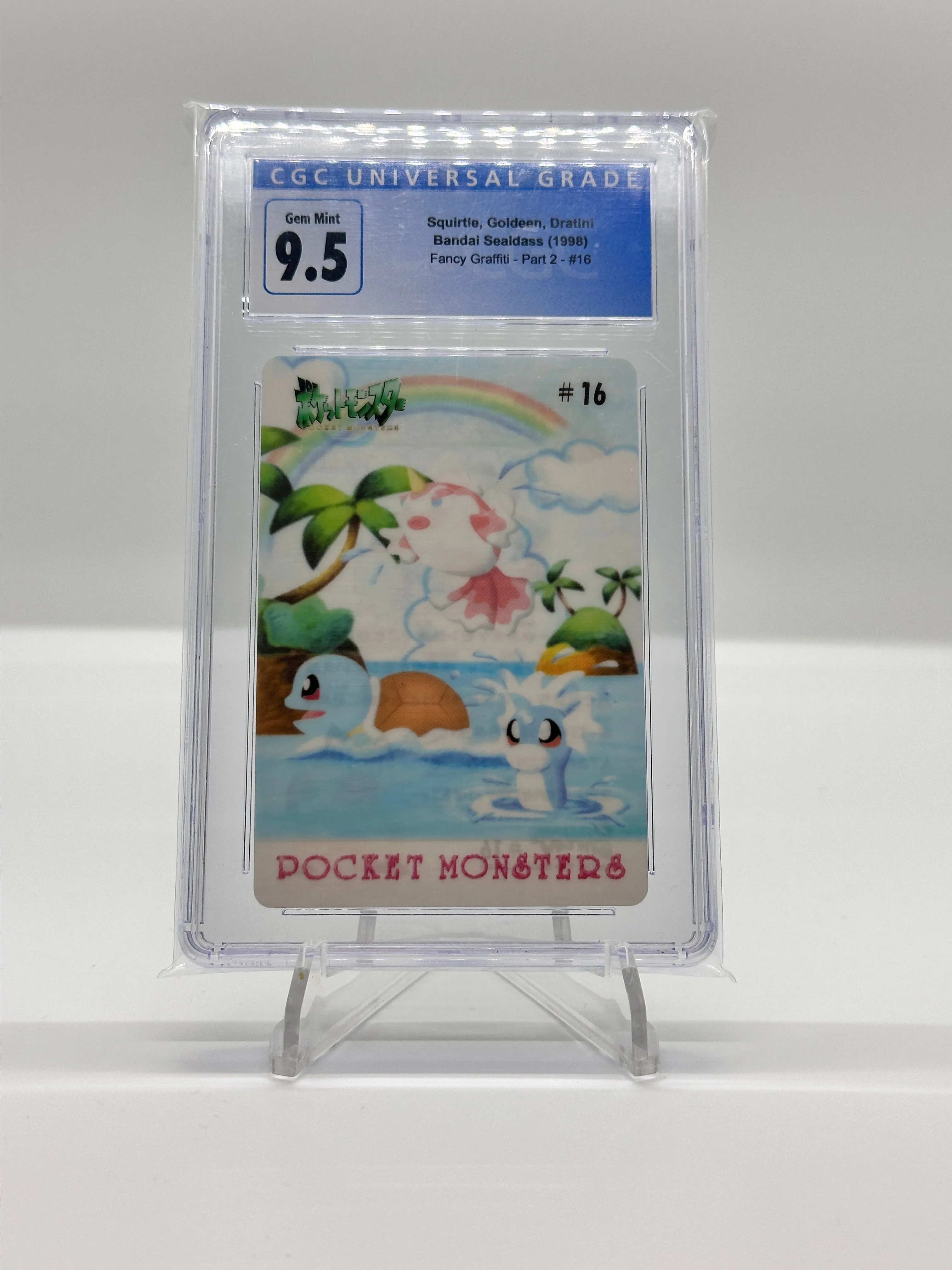 Product image for Squirtle, Goldeen, Dratini Sealdass Fancy Graffiti CGC 10 (old label 9.5)