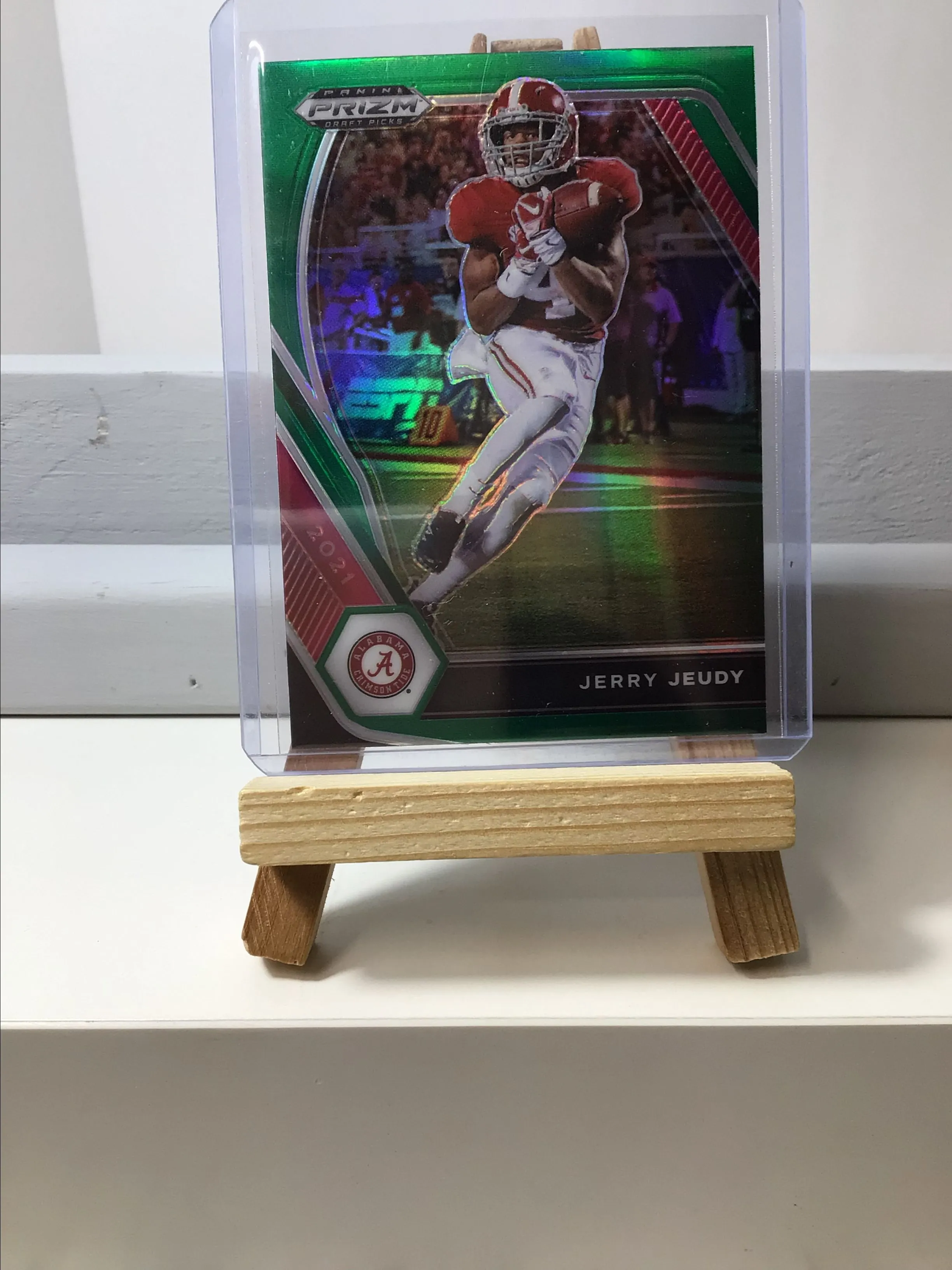 Product image for Jerry Jeudy green Prizm draft picks Alabama