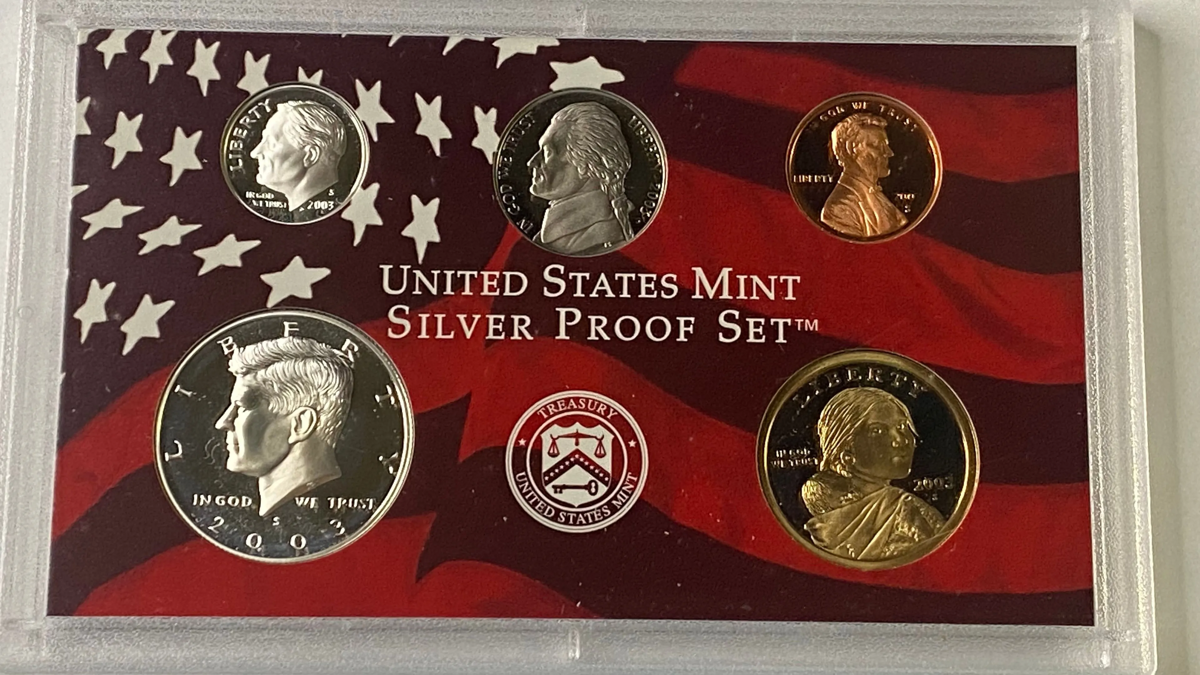 Product image for 2003 Complete 90% Silver US Mint Proof Set with Original Packaging and COA
