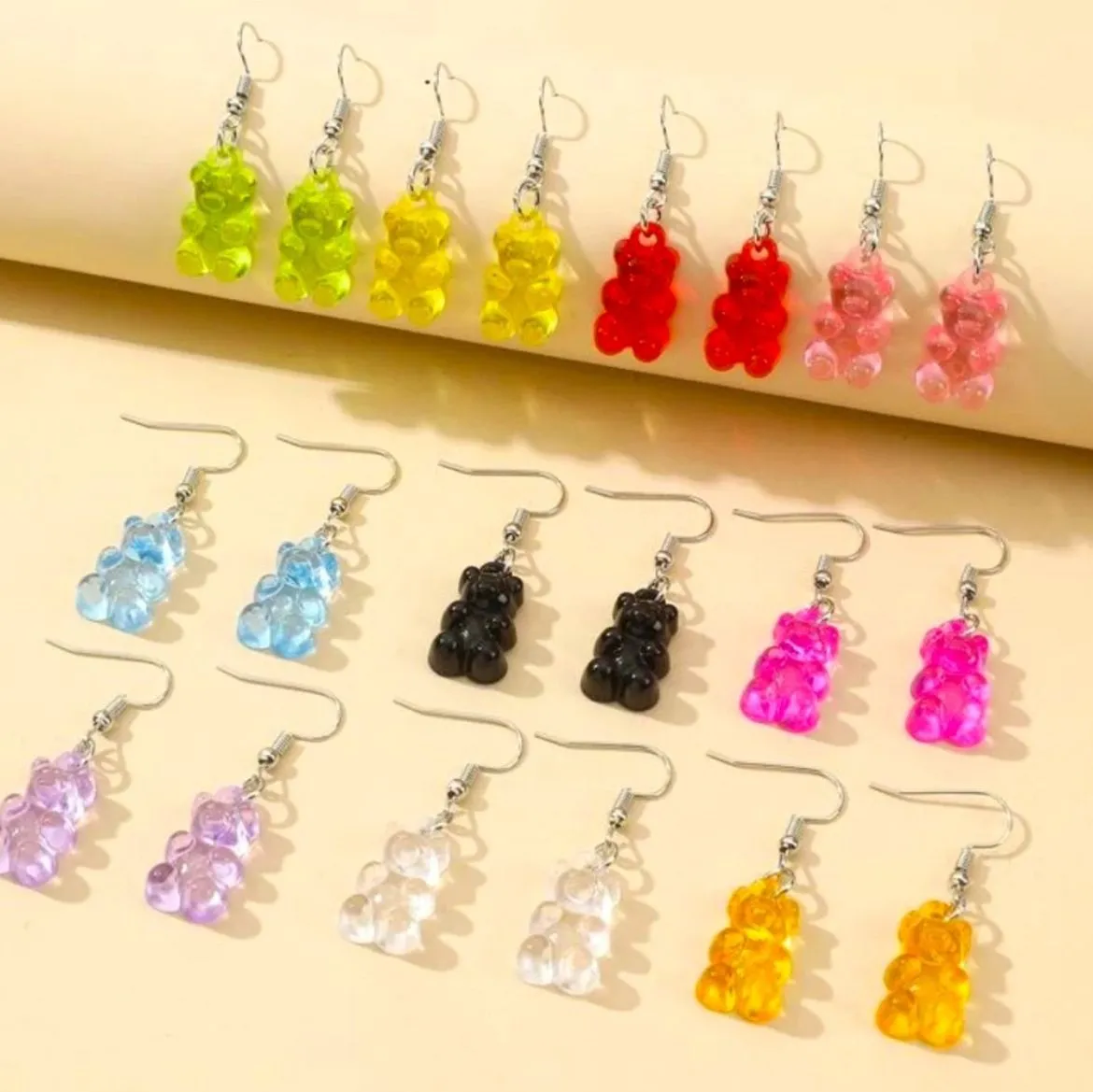 Product image for Gummy Bear Drop Earrings Set of 10