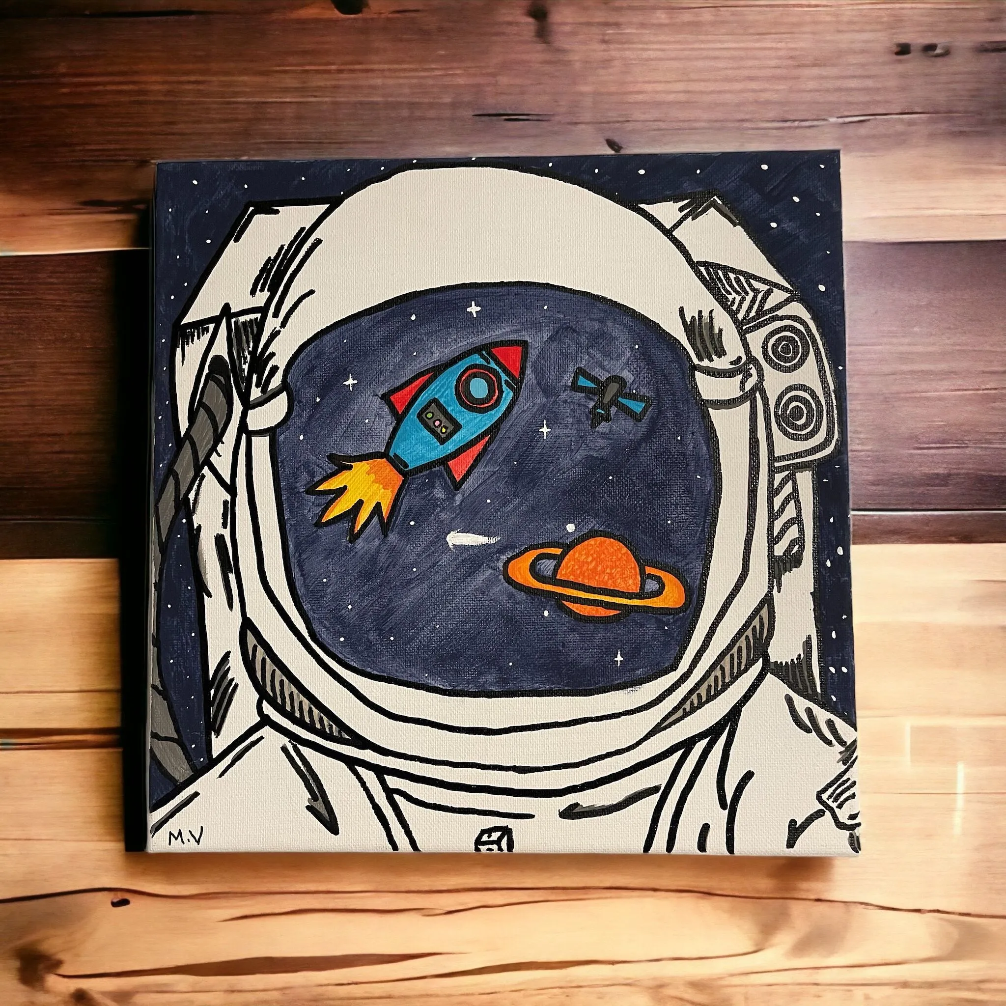 Product image for Space Man Canvas Painting