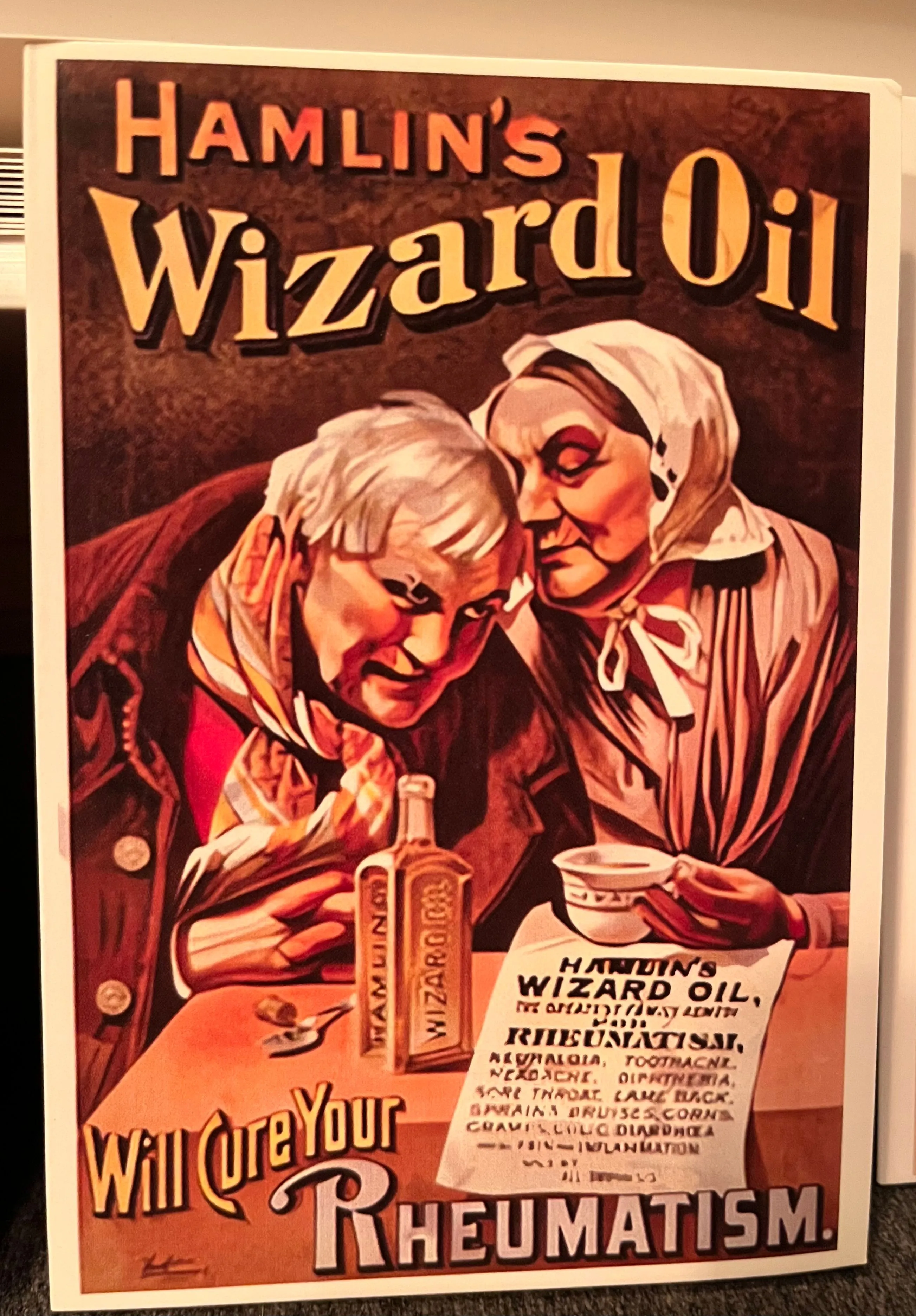 Product image for Retro Medical Quackery Greeting Card: Wizard's Oil
