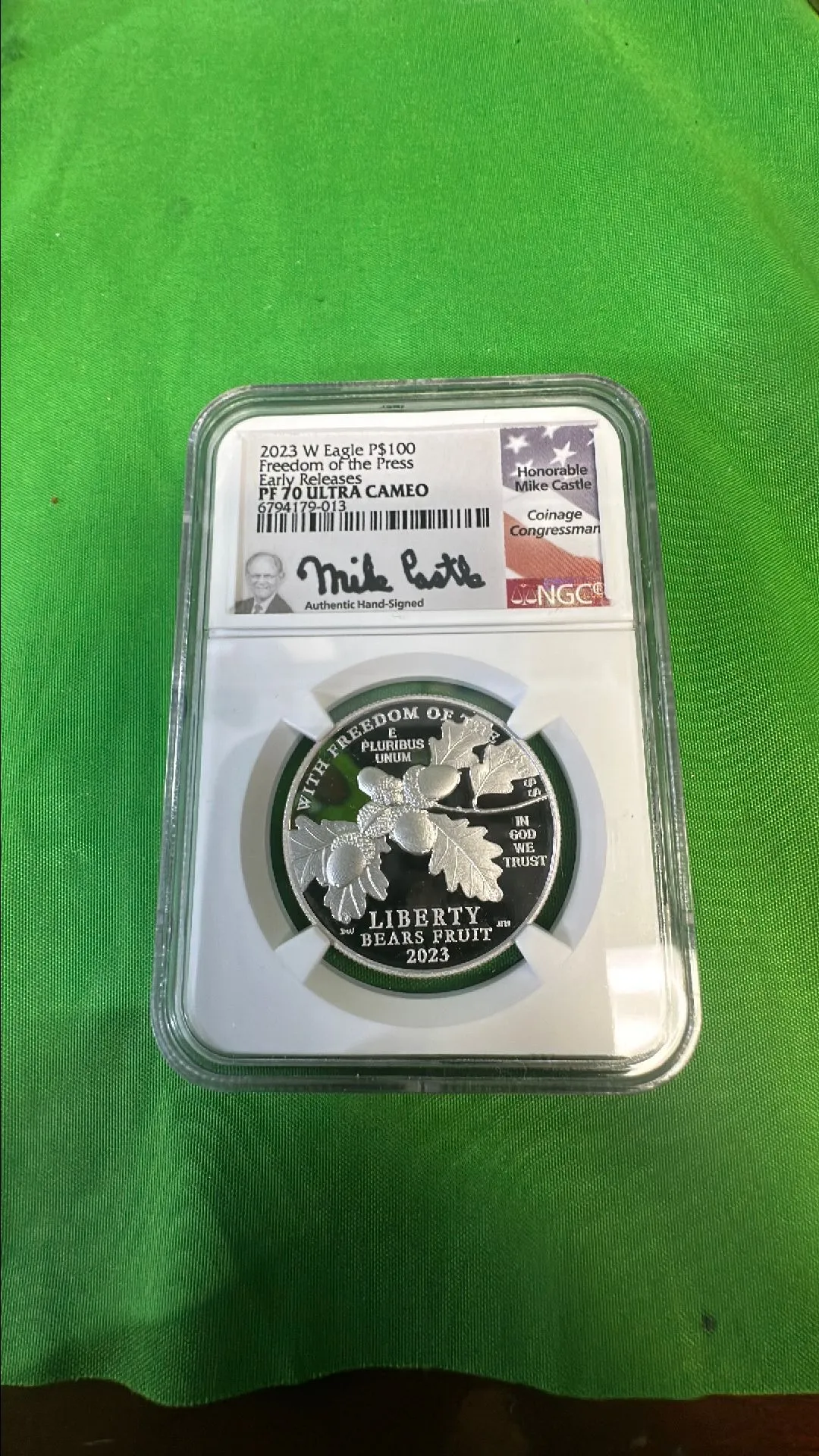 Product image for 2023-W 1 oz platinum pf70 ultra cameo $100