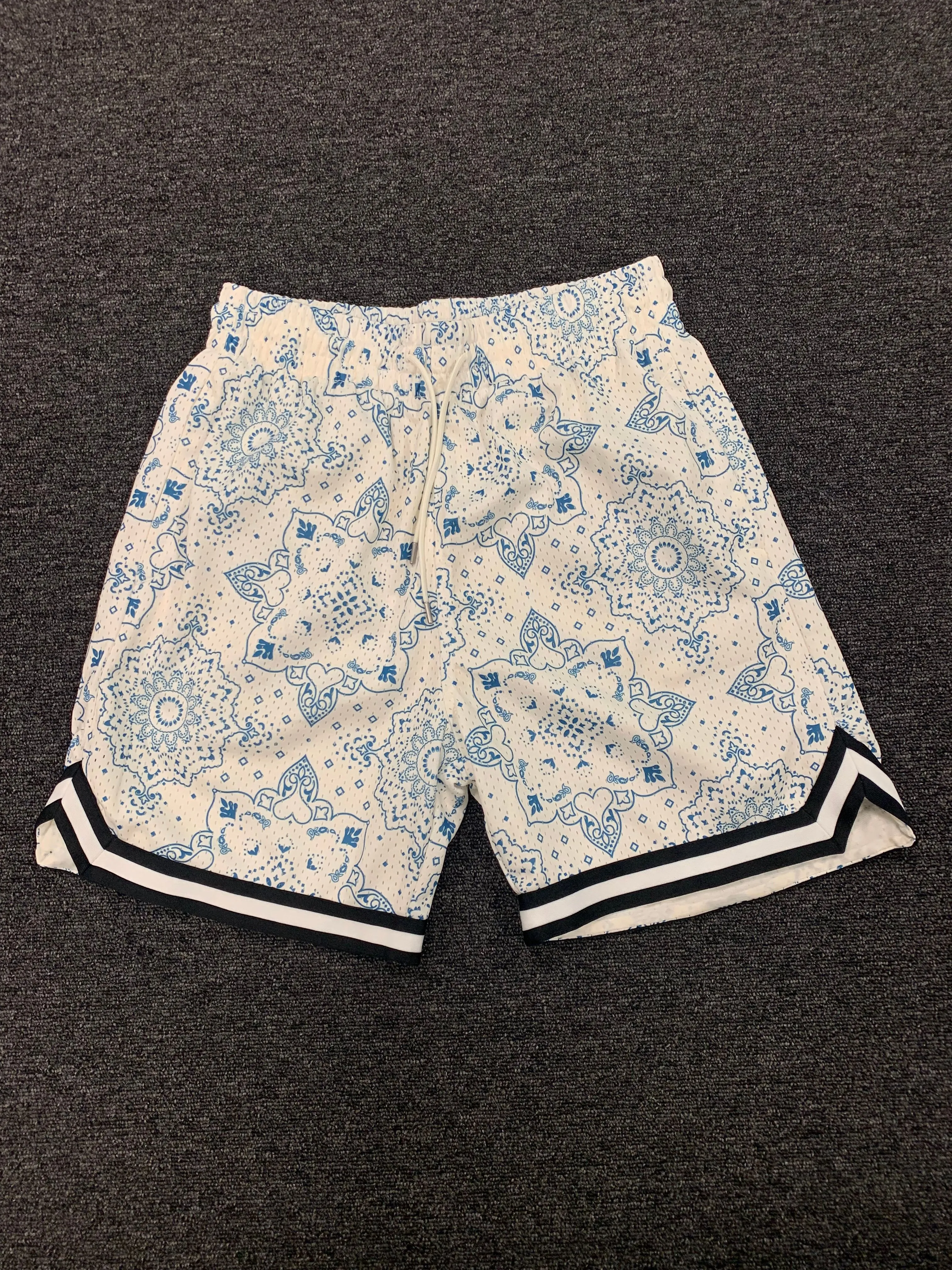 Product image for LCKR White & Blue Pattern Shorts