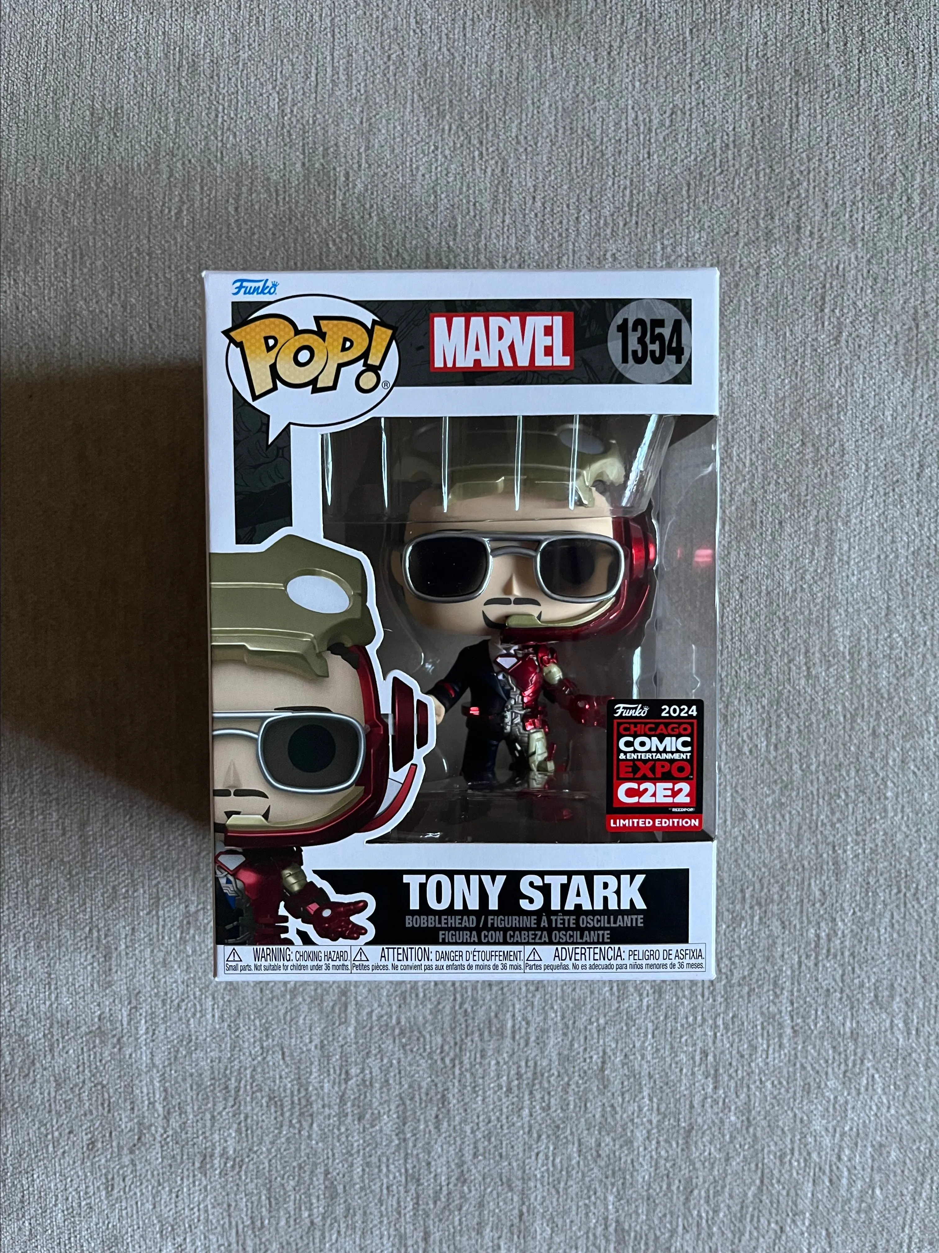 Mô hình chính hãng Funko Pop! Marvel: Tony Stark #1354, C2E2 Exclusive [Tặng protector] | Shopee