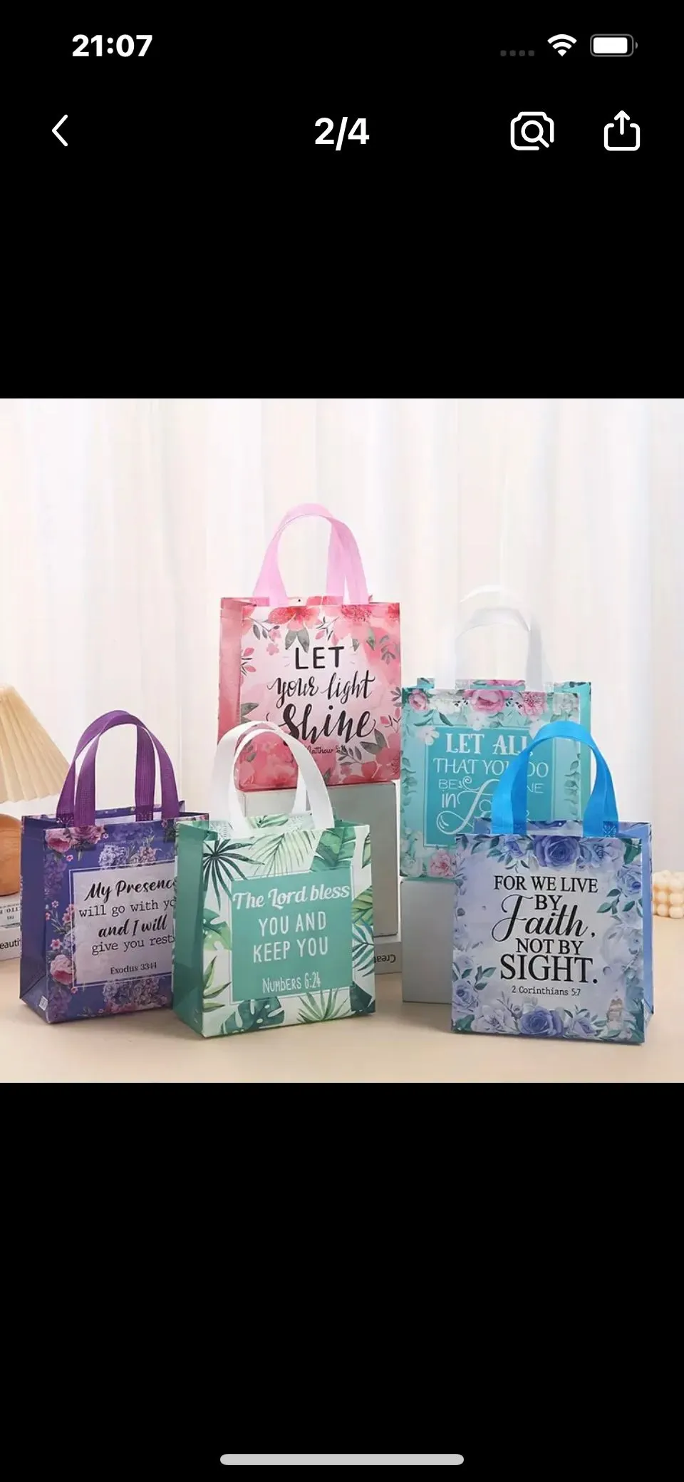 Product image for Religious reusable bags