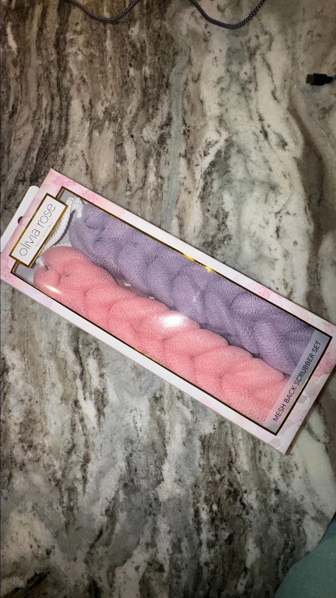 Product image for Mesh spa back scrubber lot of 2 in box. NWT