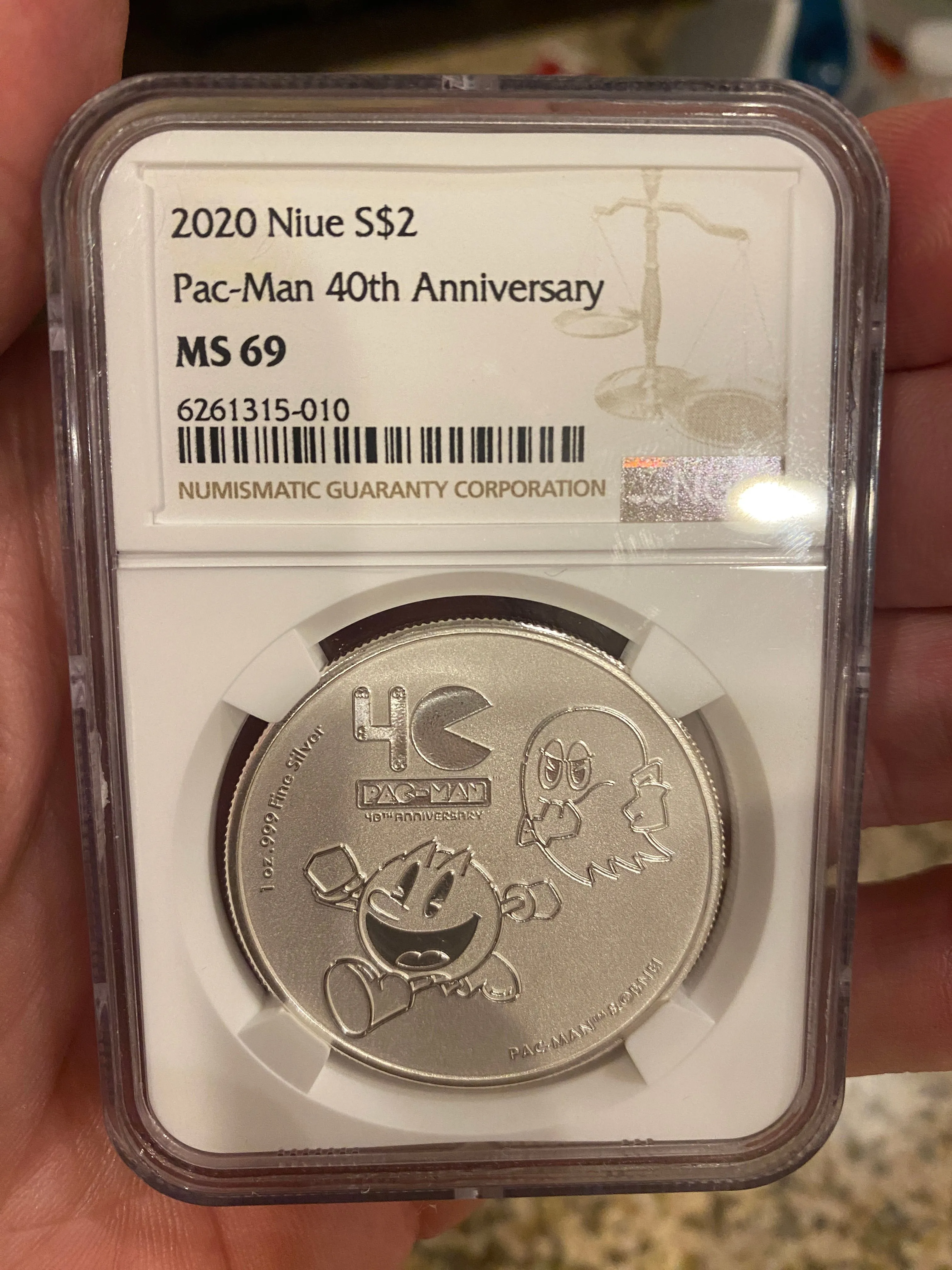 Product image for 2020 PAC-Man 40th Anniversary MS69 Niue S$2