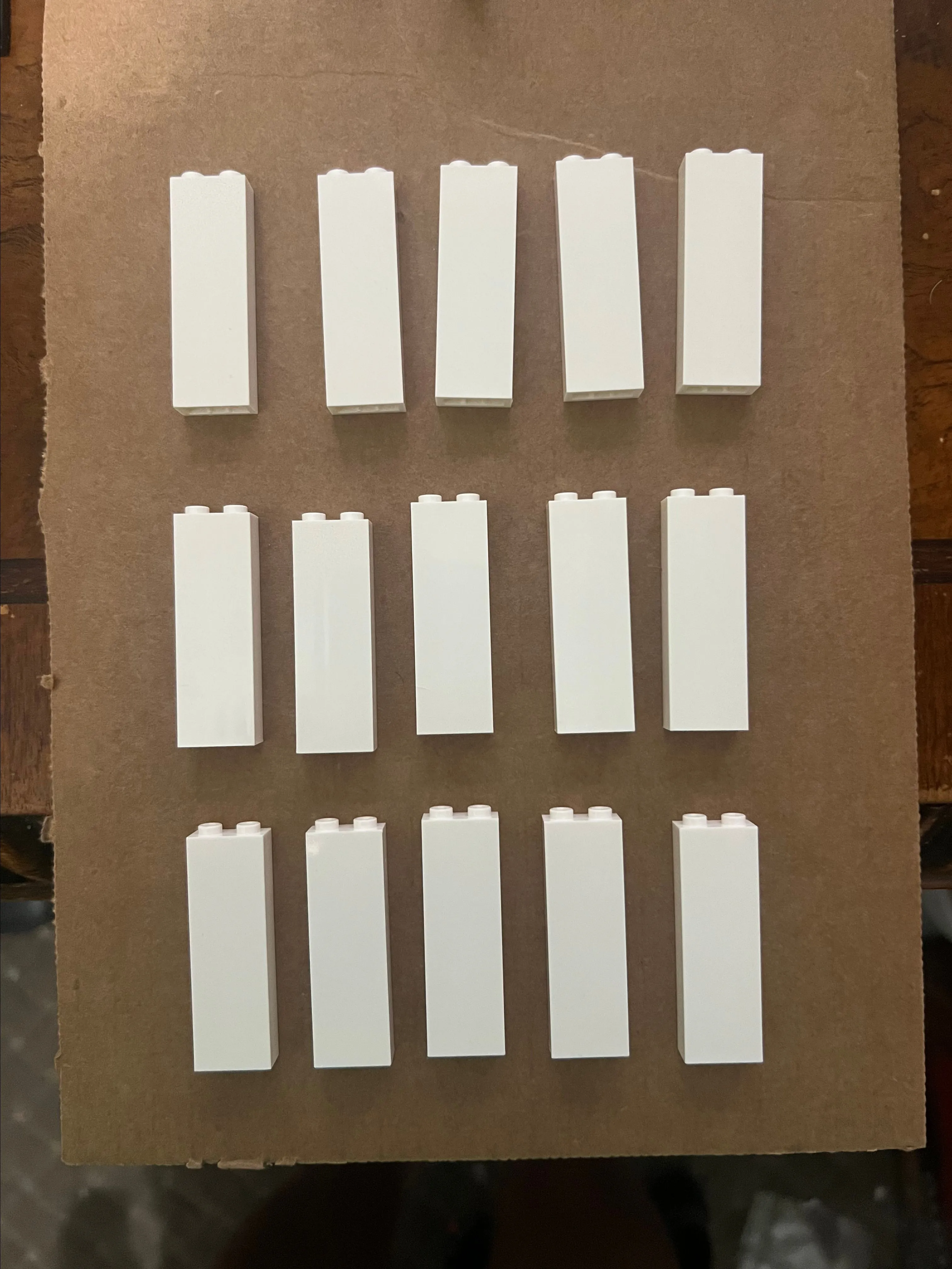 Product image for (Lego) White 1x2x5 Wall Columns Pillars - Lot of 15
