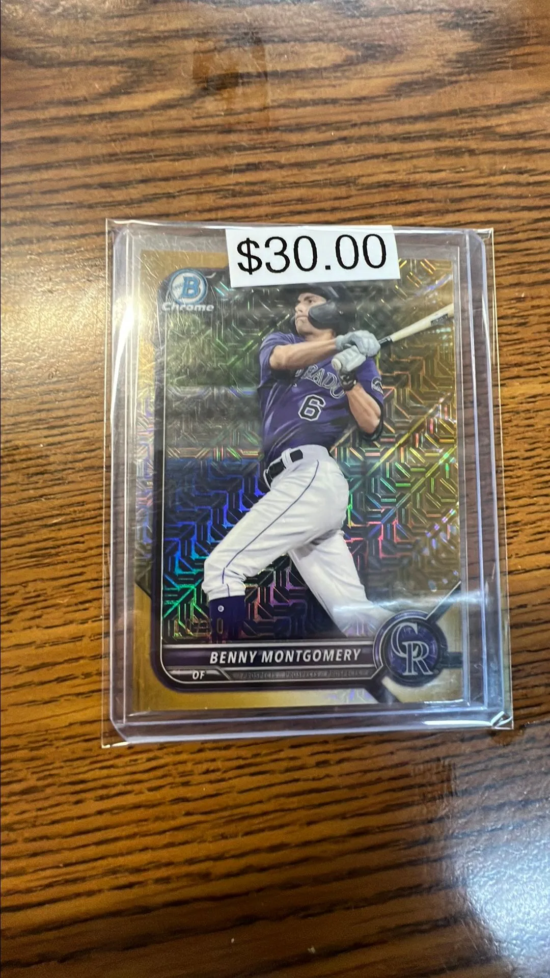 Product image for 2023 Bowman CHROME Benny Montgomery Gold Mojo 10/50