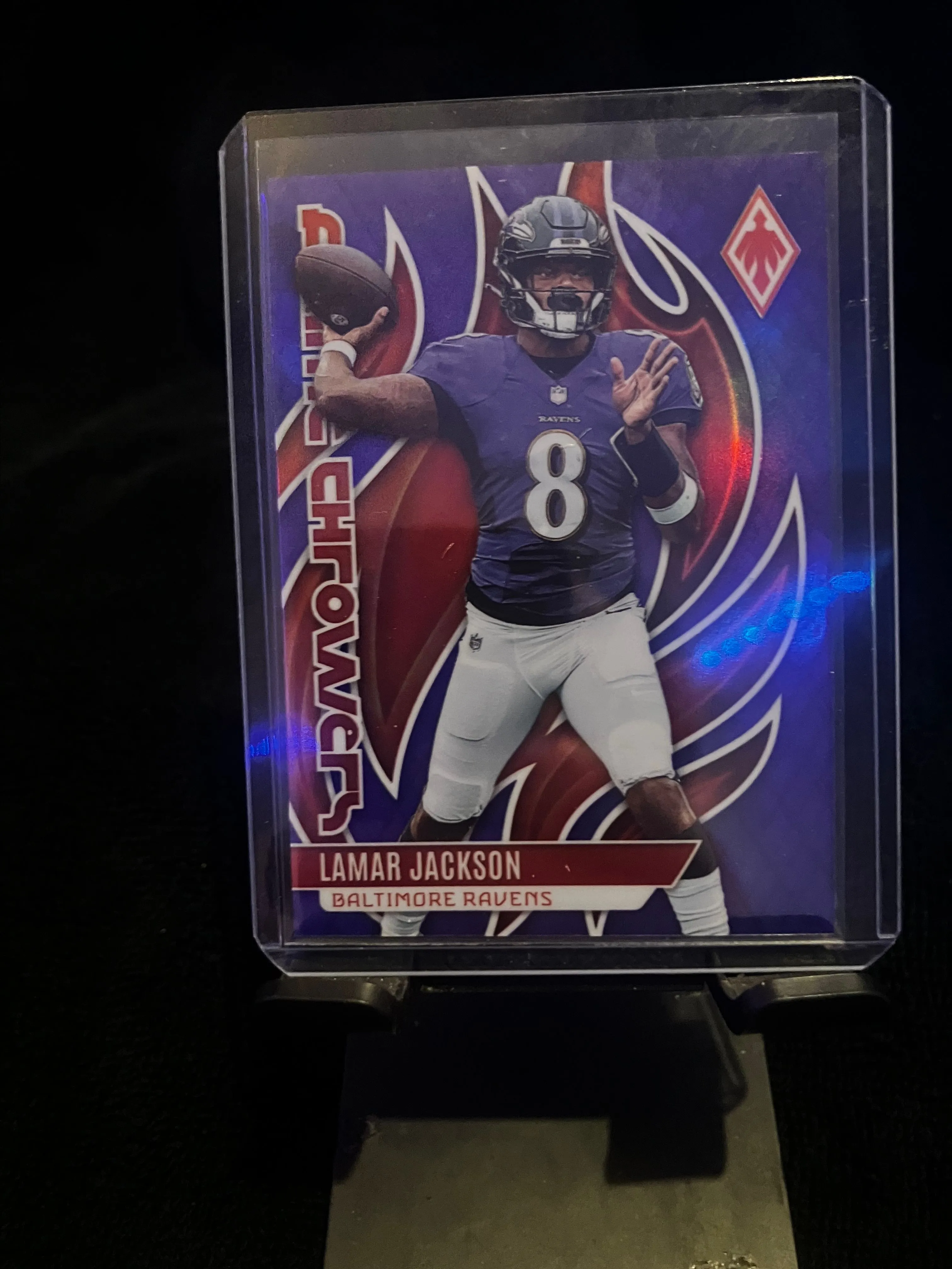 Product image for Lamar Jackson 2023 Phoenix Flame Throwers Purple /125