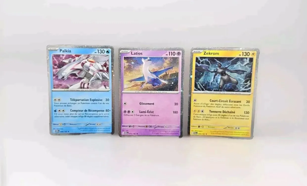 Product image for Trois cartes promo latios palkia et zekrom neuf sorti de duopack