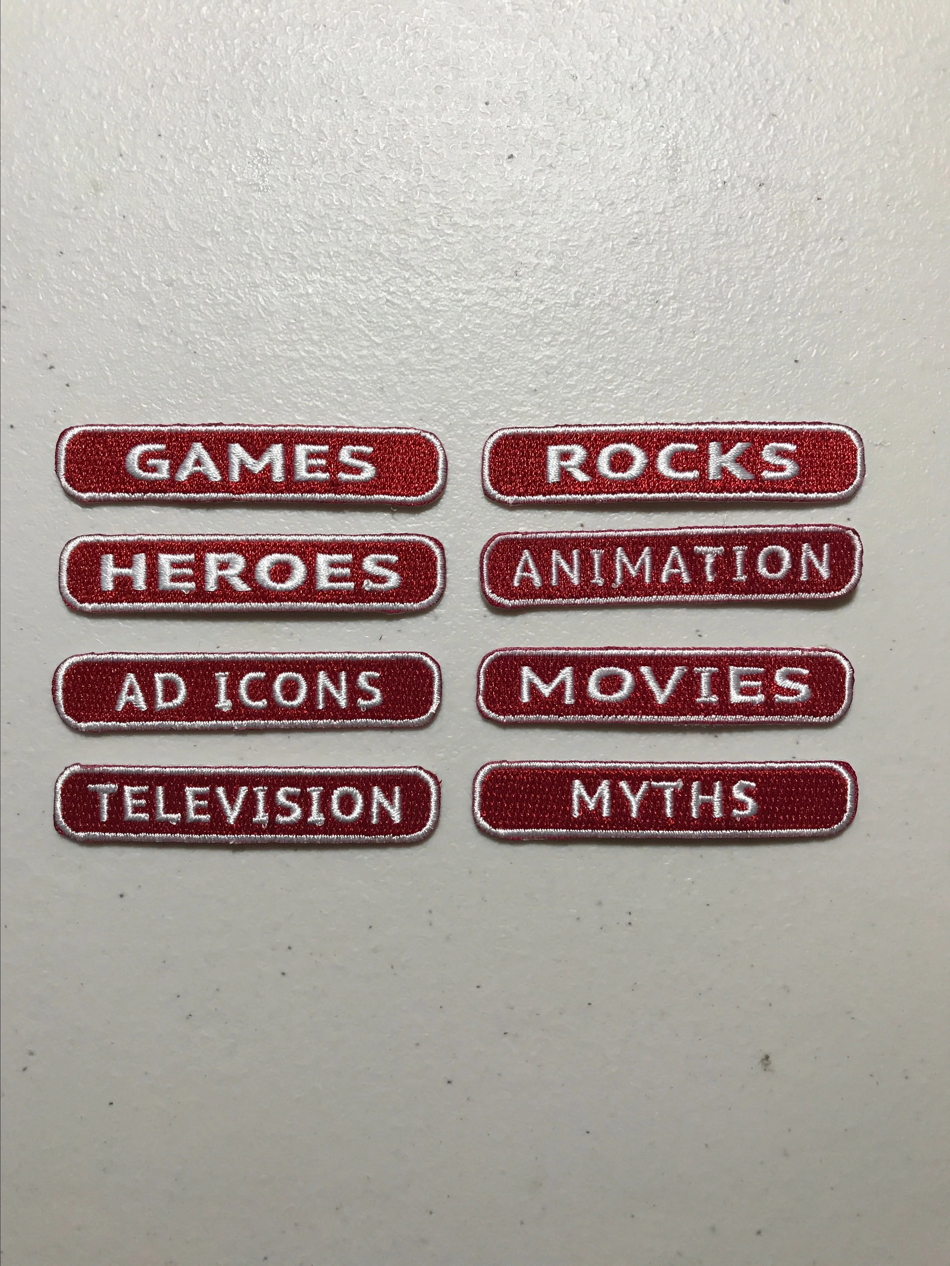 Product image for Embroidered IRON-ON Funko Pop Box Genre Patches