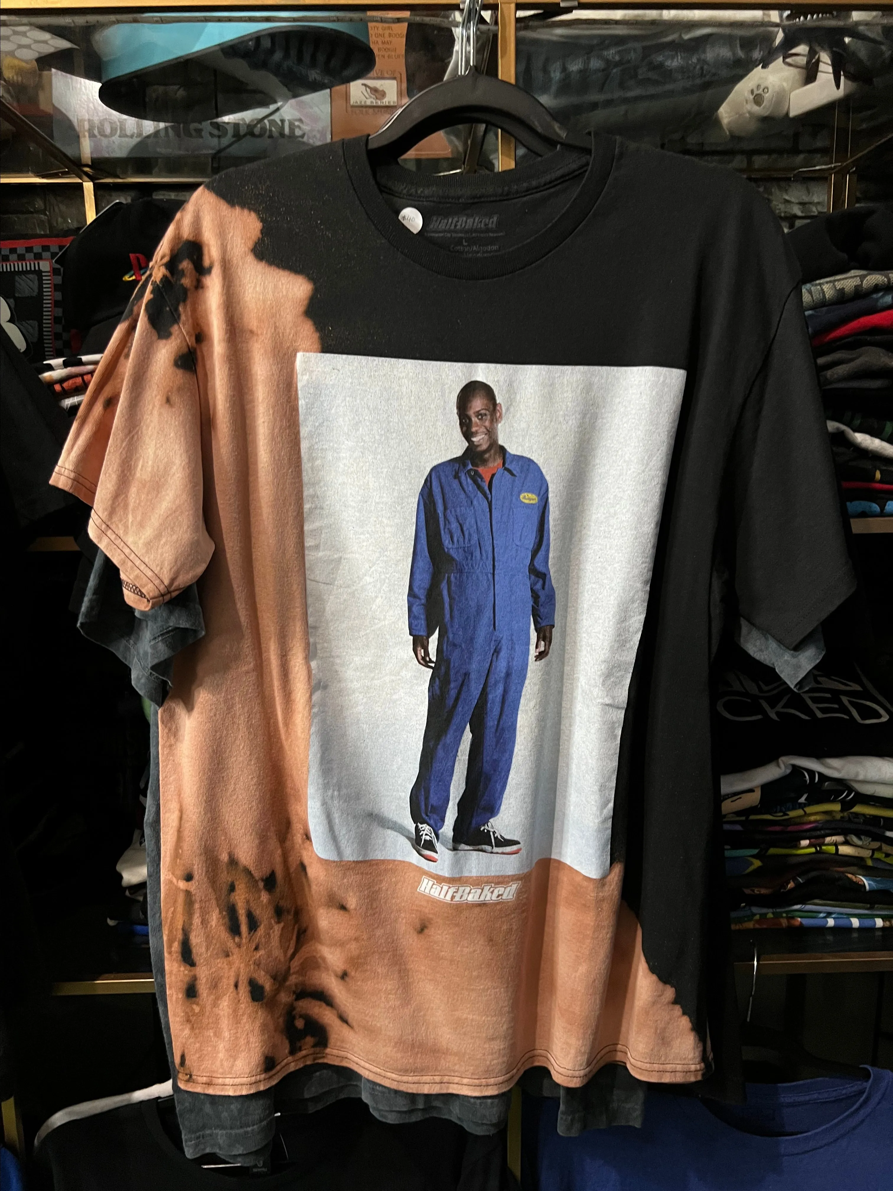 Product image for Custom Bleach Washed Half Baked Tee