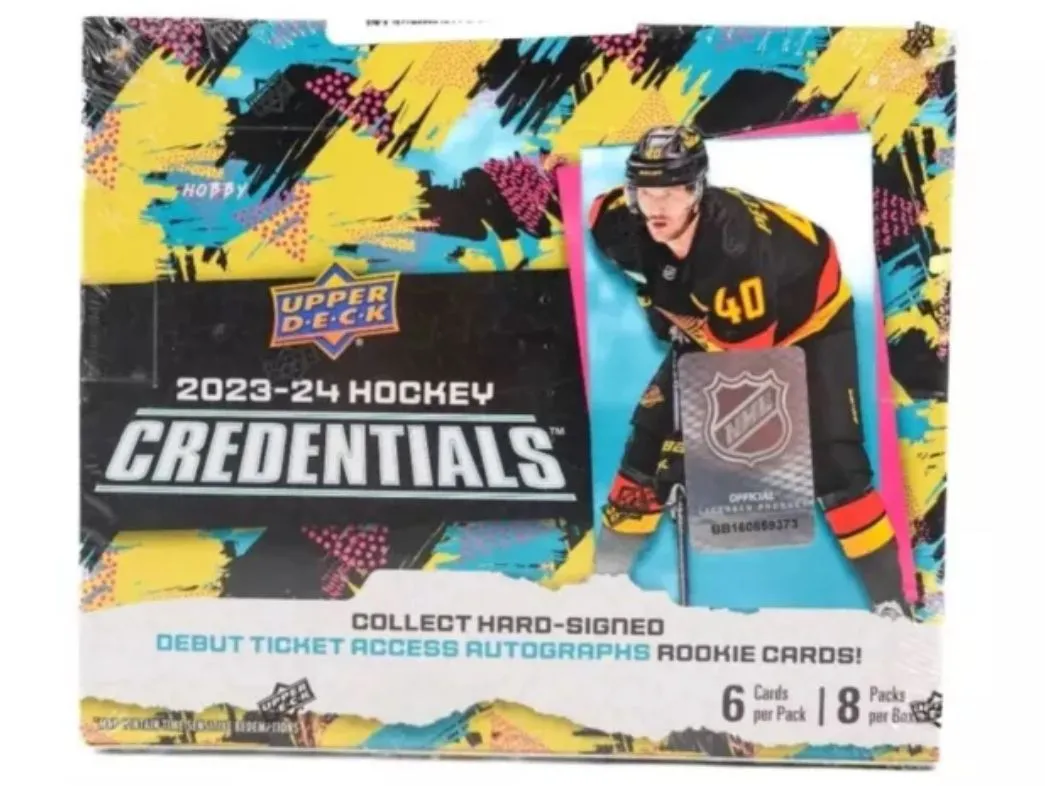 Product image for 2023-24 Upper Deck Credentials Hockey Hobby Box SEALED
