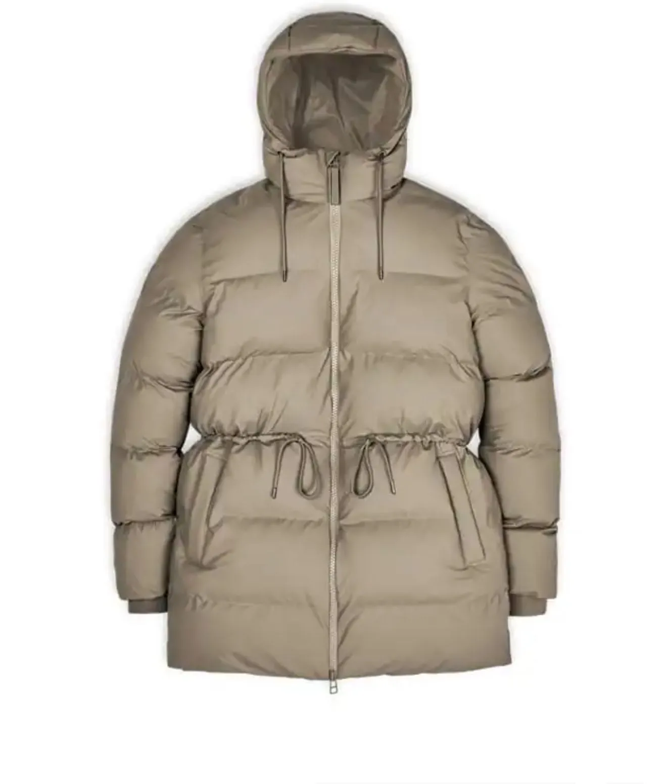 Product image for NWT- Rains Women's Waterproof Hooded Drawstring Puffer Coat