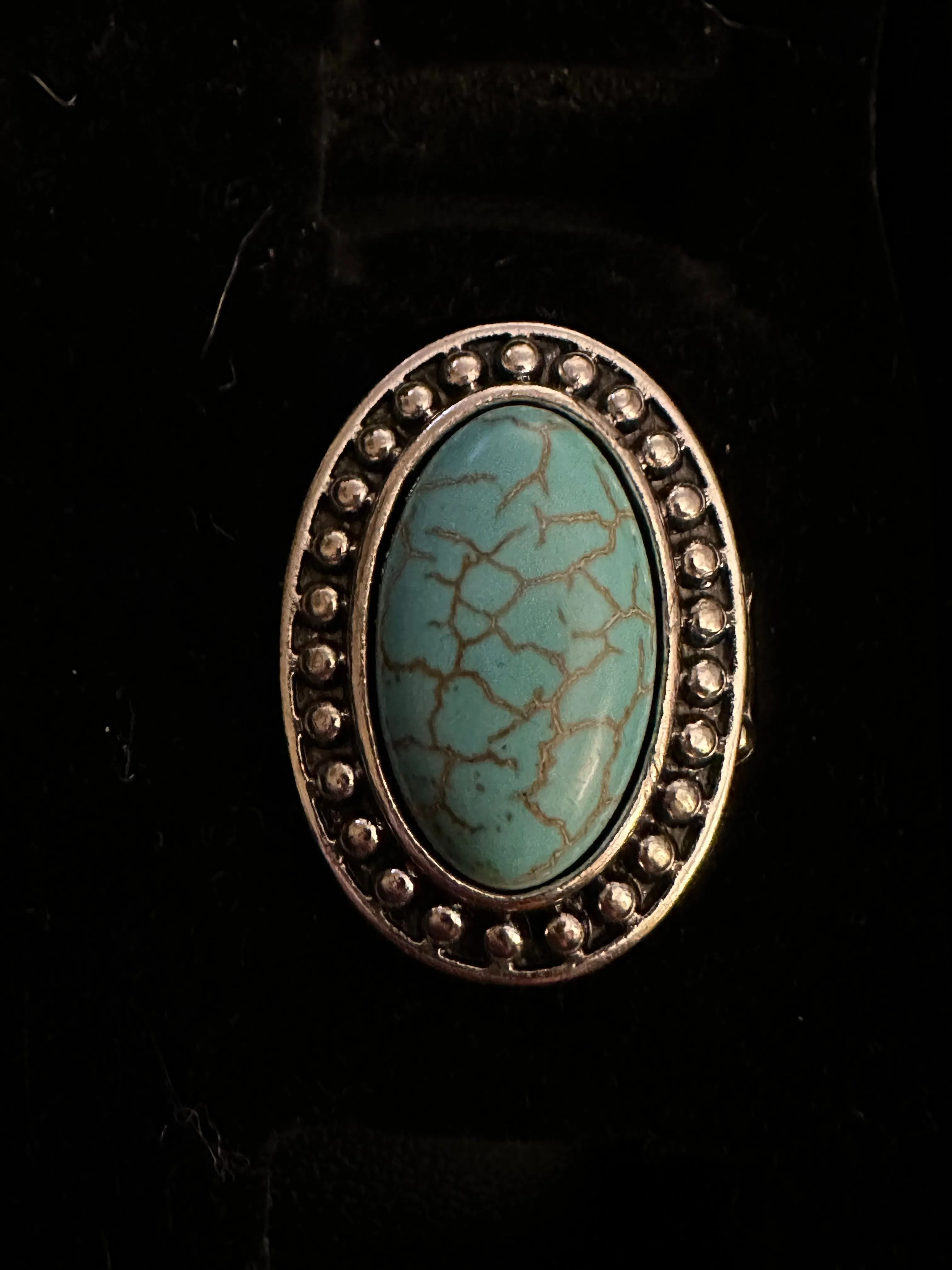 Product image for Paparazzi large turquoise stone stretch ring