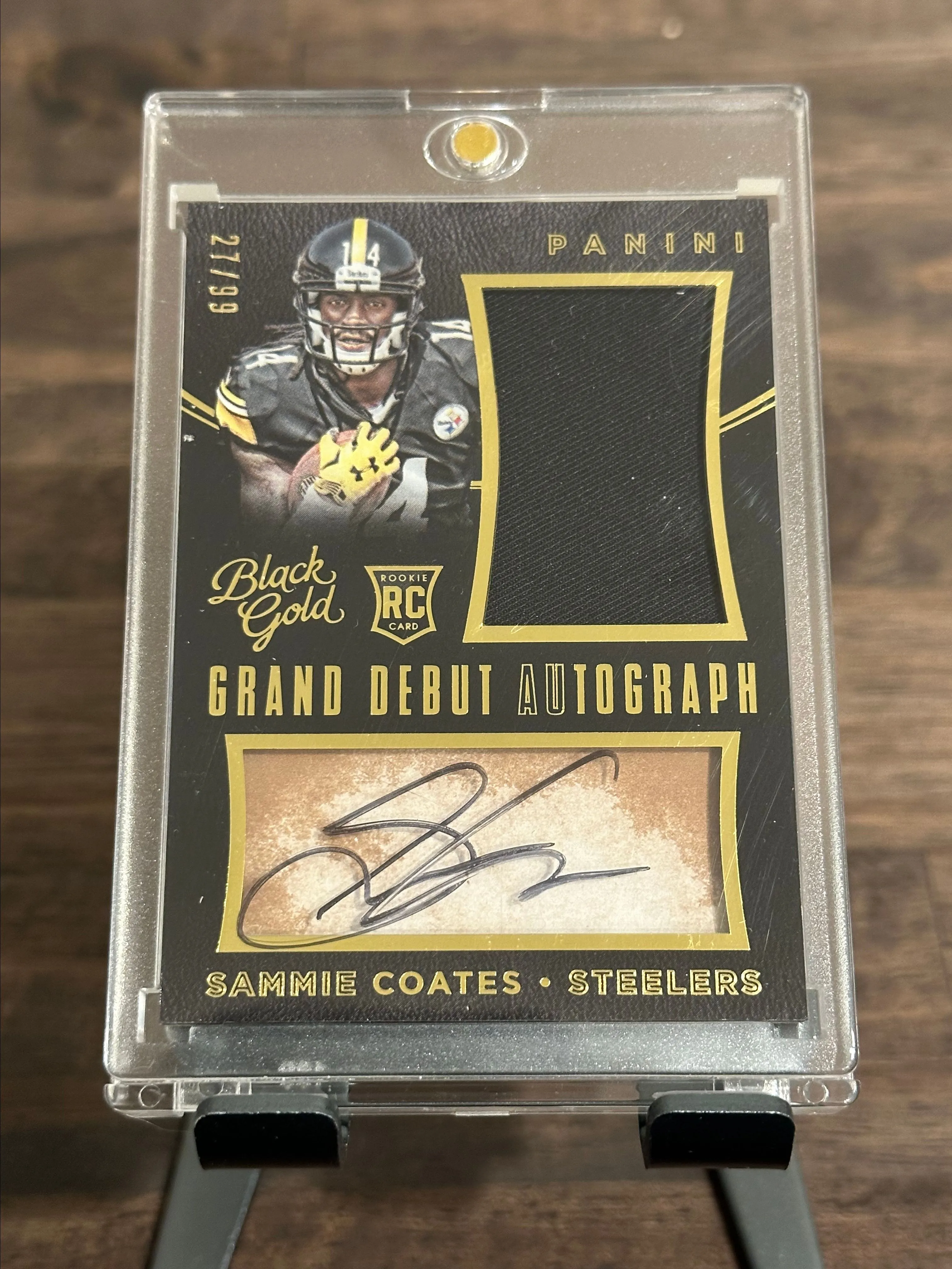 Product image for Sammi Coates 2015 Panini Black Gold Grand Debut Autograph RC 27/99 Pittsburg Steelers