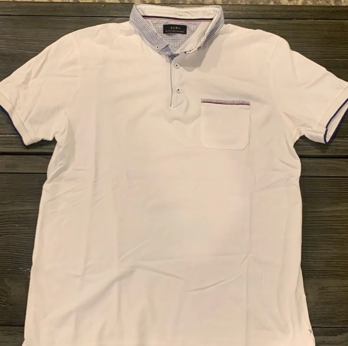 Product image for Zara men’s size large white polo shirt worn once