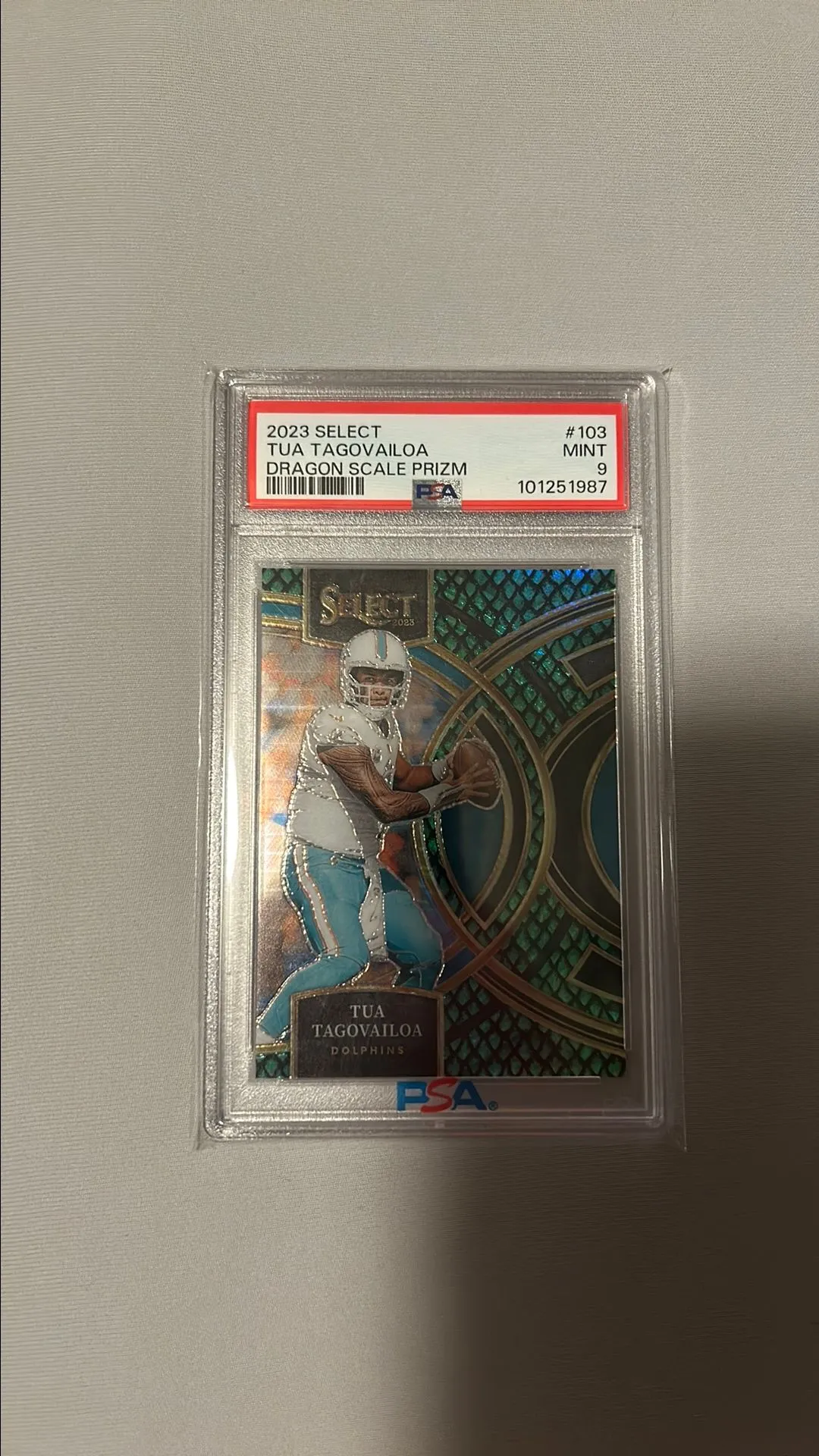 Product image for 2023 Select Tua Tagovailoa Dragon scale prizm /70