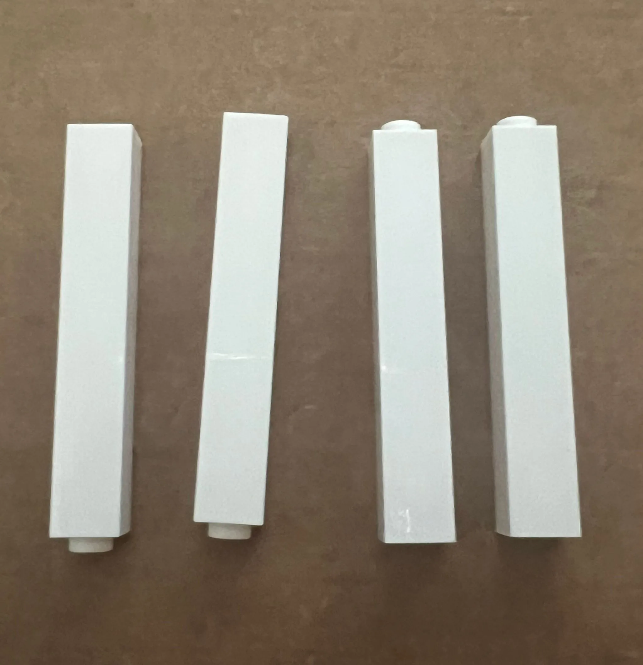 Product image for (Lego) White 1x1x5 Wall Columns Pillars - Lot of 4