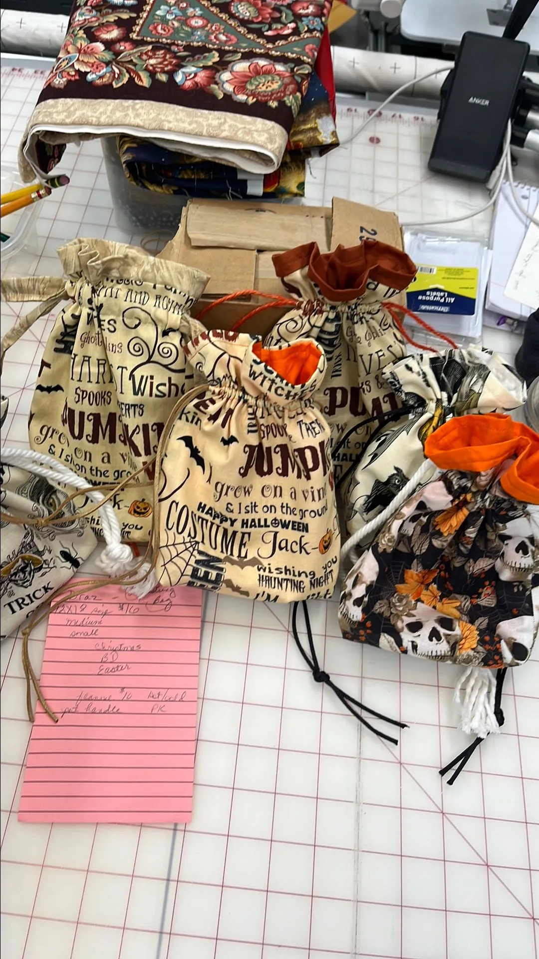Product image for Small drawstring bags.
