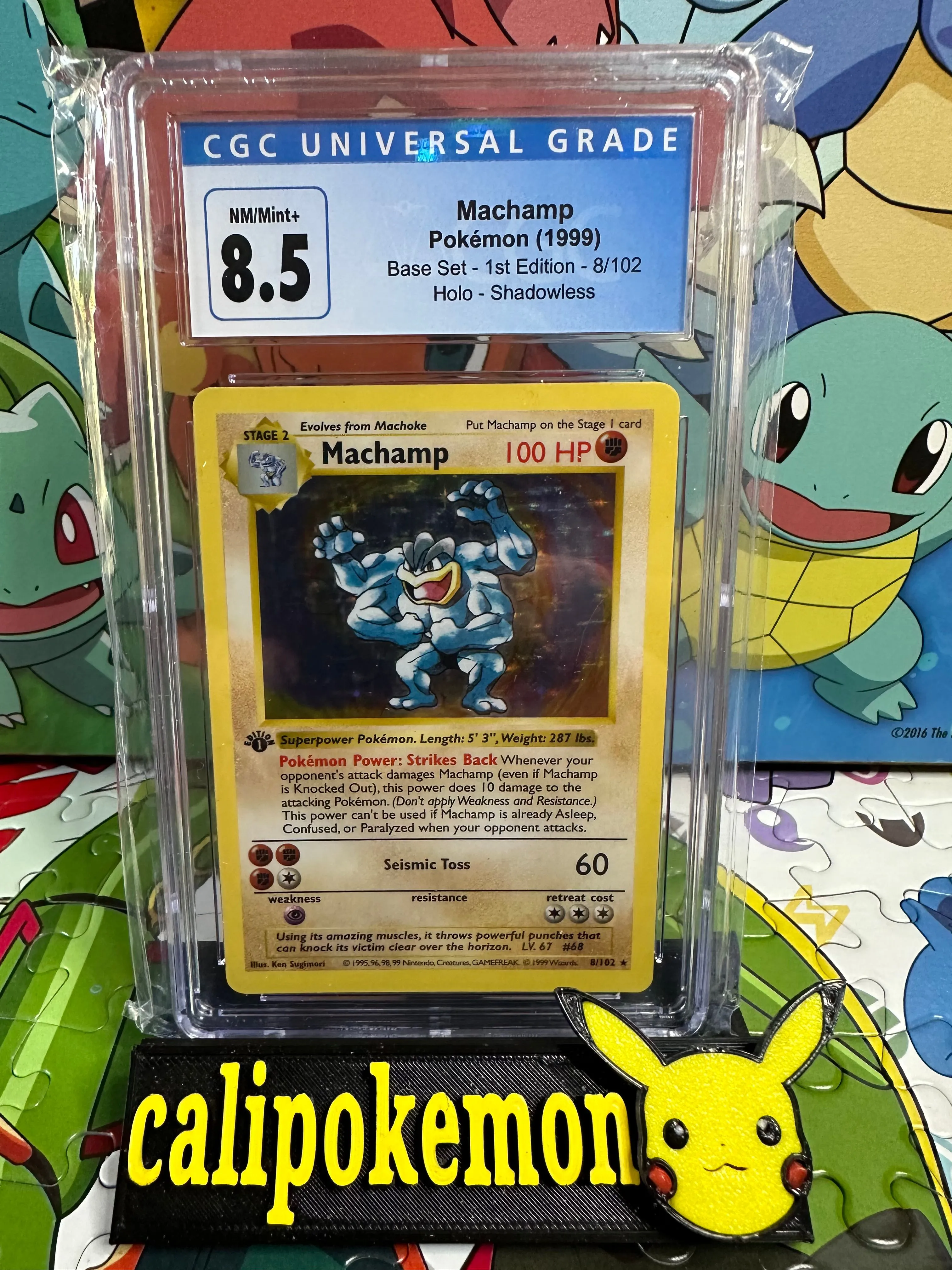 Product image for Machamp 8/102 1st edition shadowless CGC 8.5