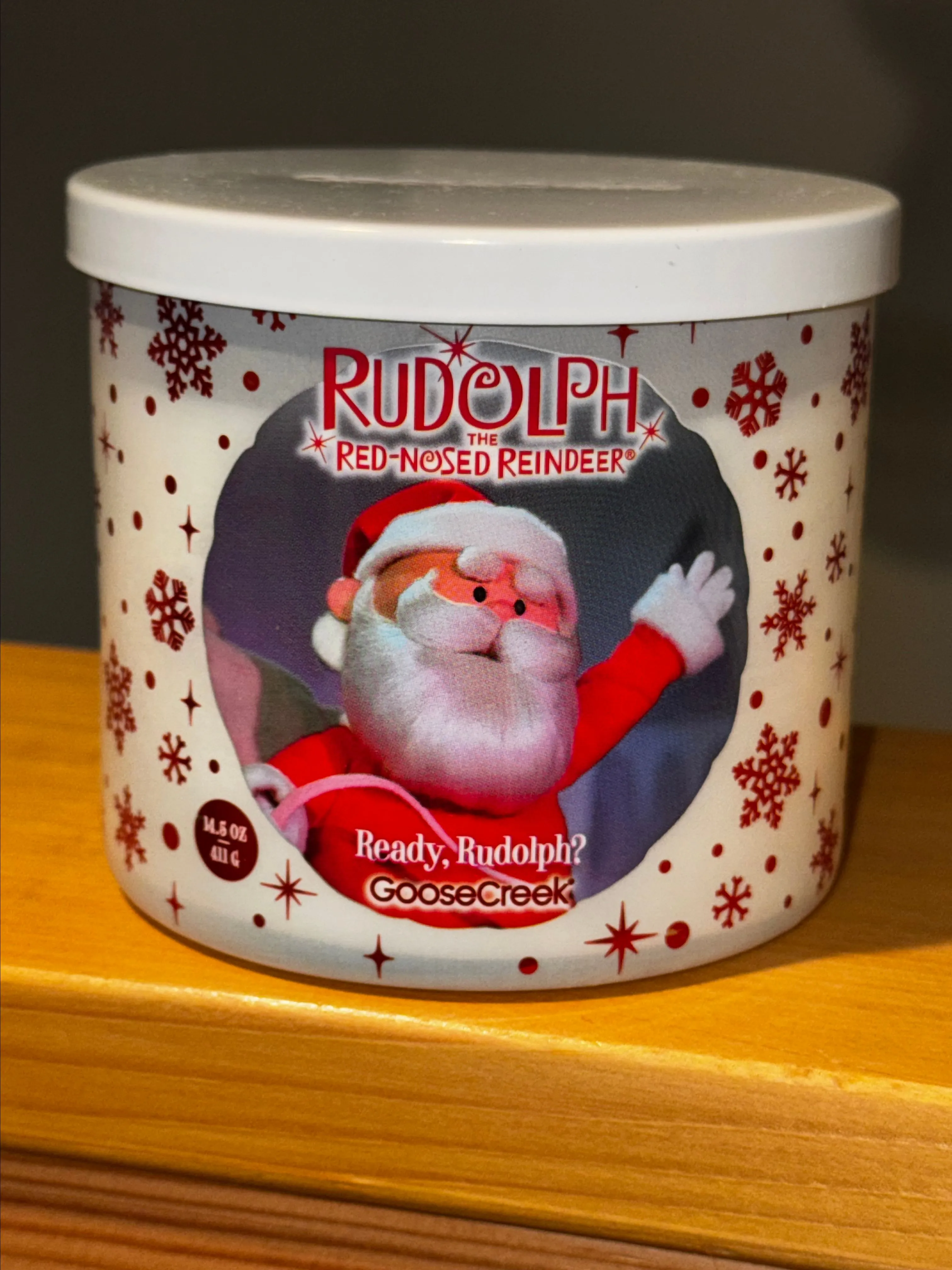 Product image for Goose Creek Rudolph The Red Nosed Reindeer "Ready, Rudolph?" 3 Wick Scented Candle