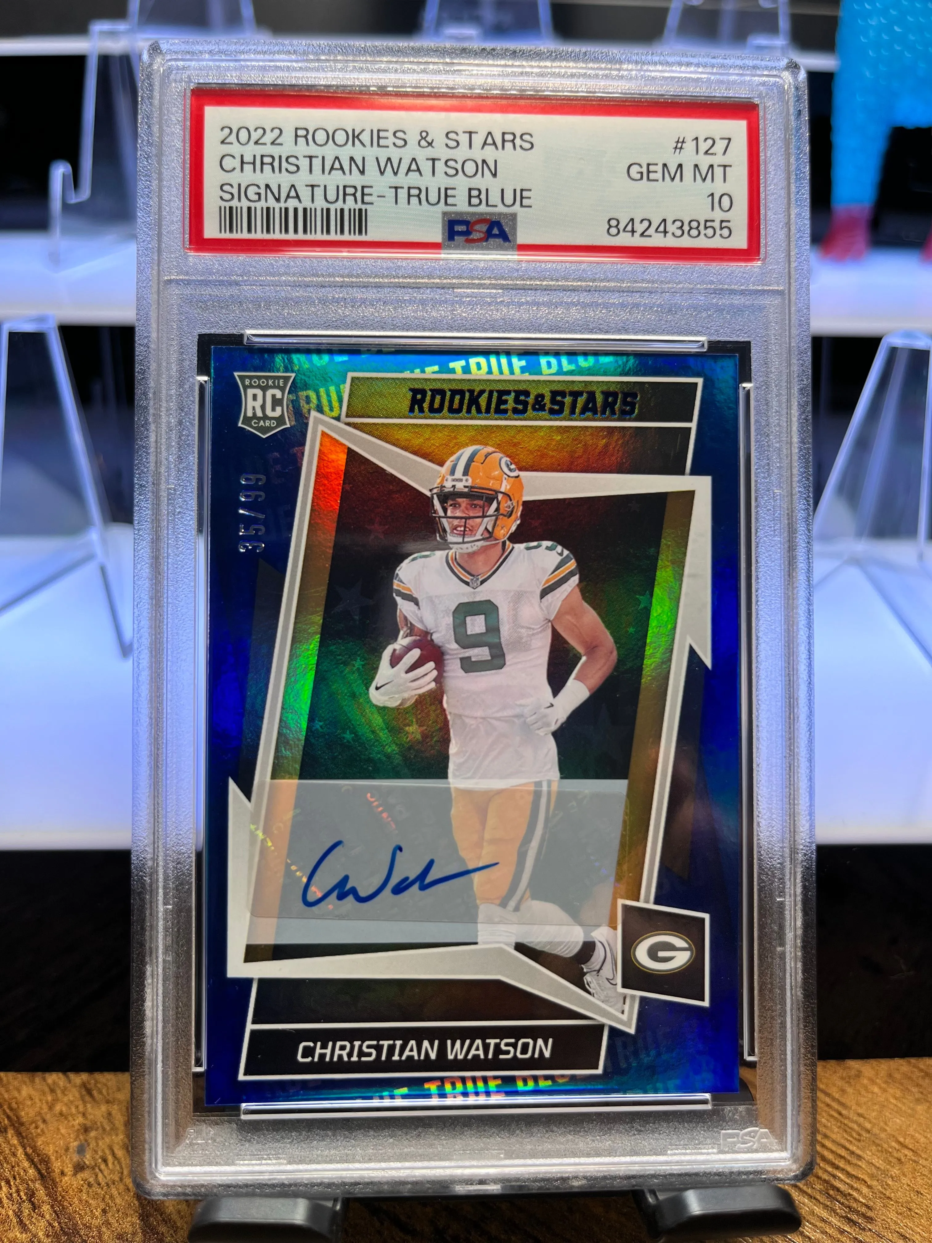 Product image for Christian Watson Rookie & Stars Rookie Card Auto PSA 10 35/99