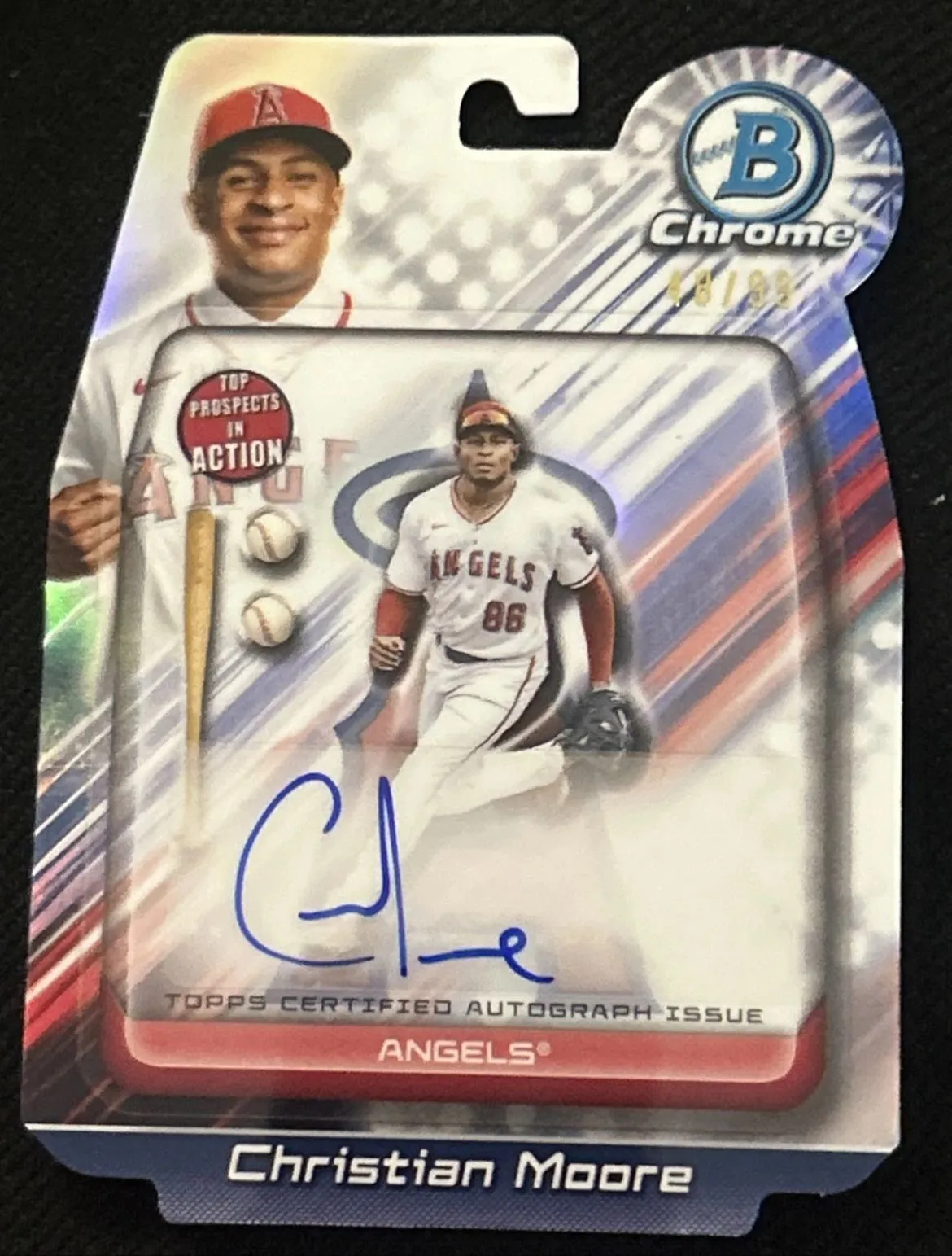 Product image for 2024 Bowman Draft Christian Moore In Action Auto /99