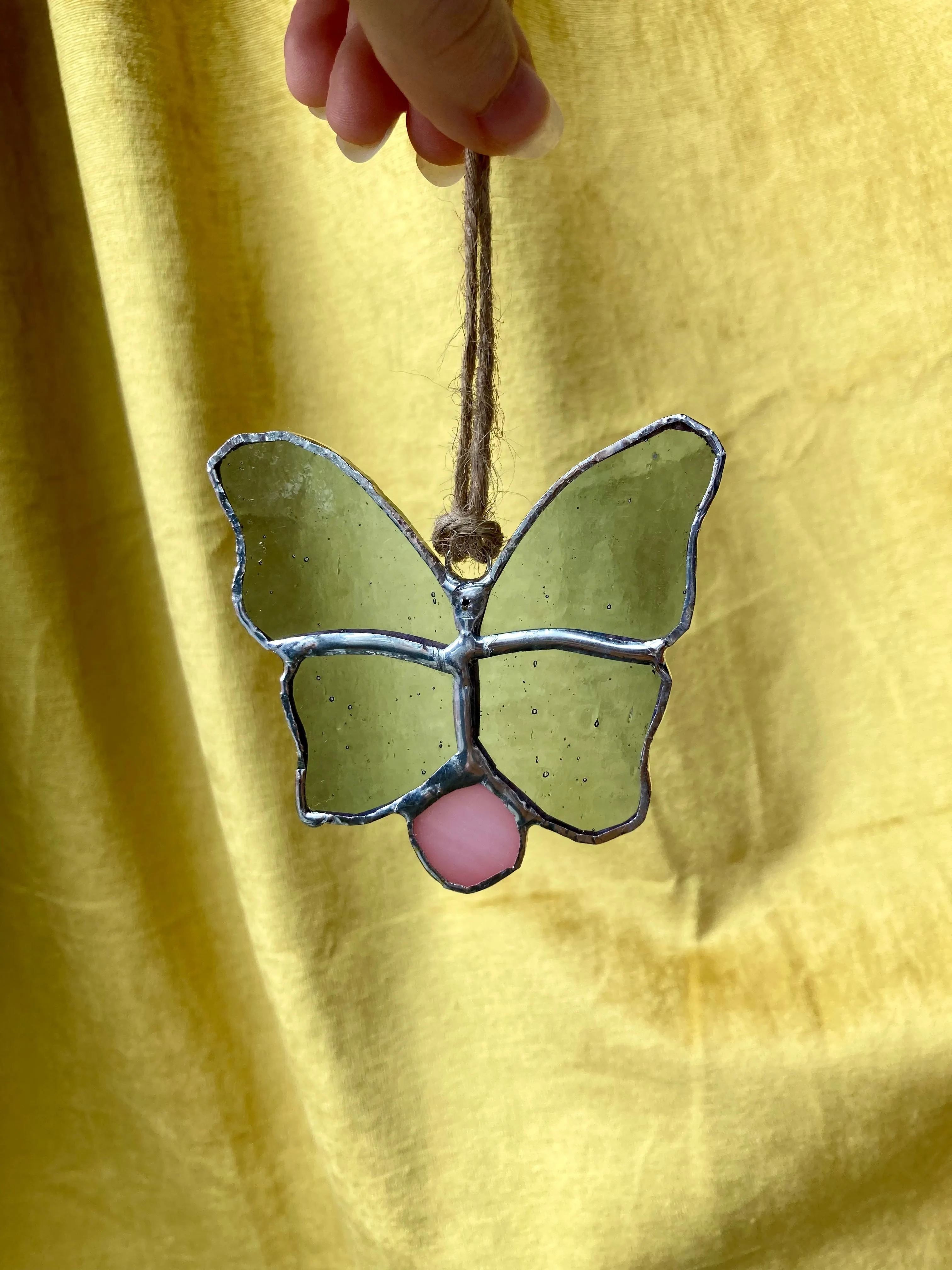 Product image for Handmade Stained Glass Butterfly Sun Catcher Ornament