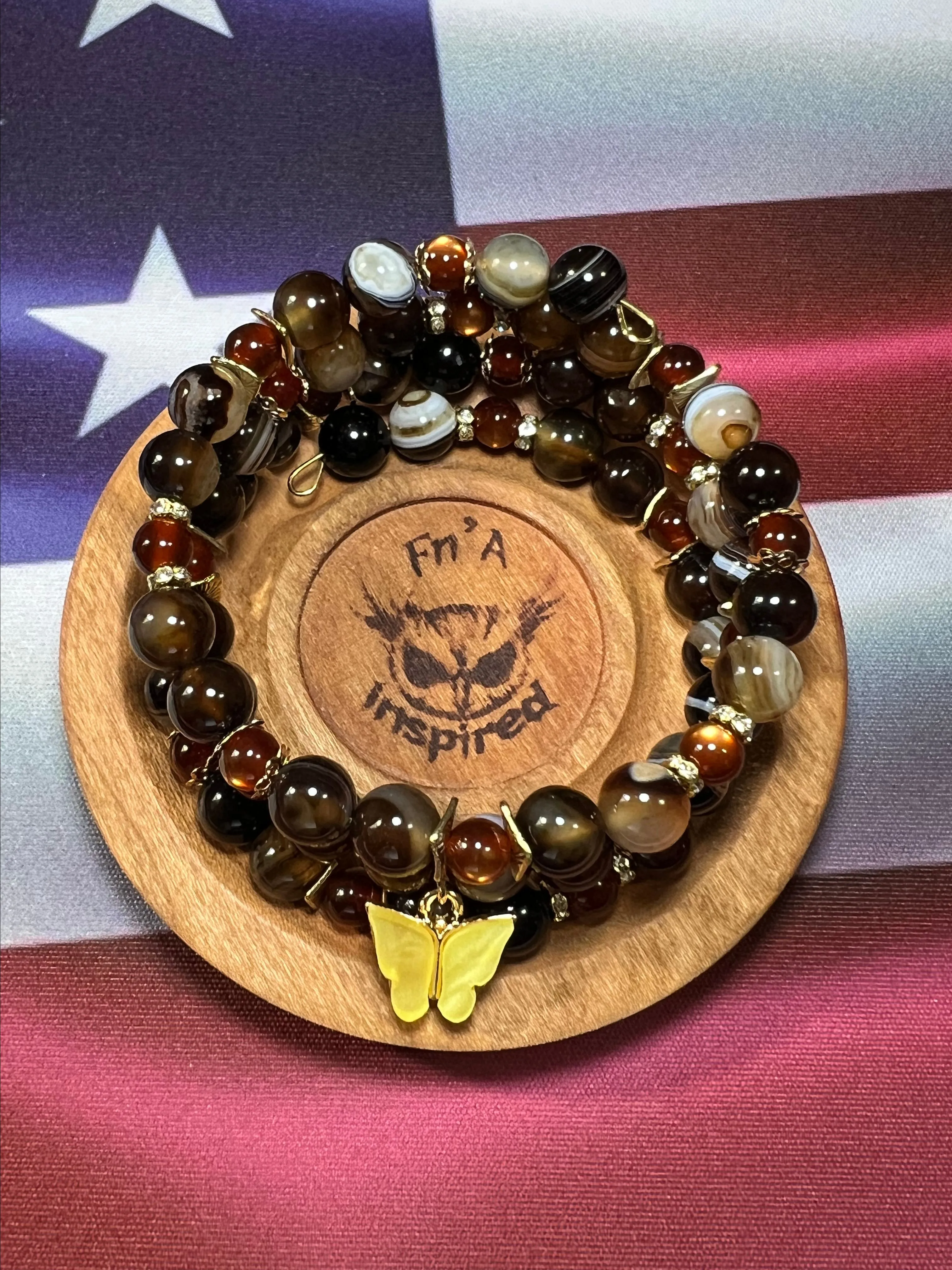 Product image for Banded Coffee Jasper on Memory Wire
