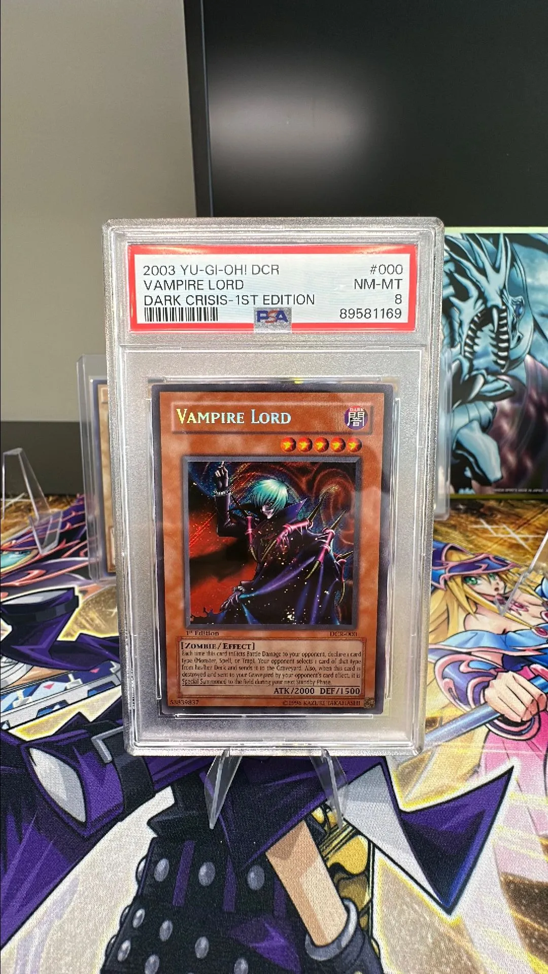 Product image for 2003 Yu-Gi-Oh! Dcr-Dark Crisis Vampire Lord Dark Crisis-1St Edition PSA NM-MT 8