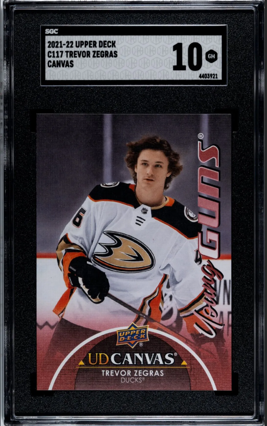 Product image for 2021-2022 Upper Deck Young Guns Canvas Trevor Zegras- SGC 10