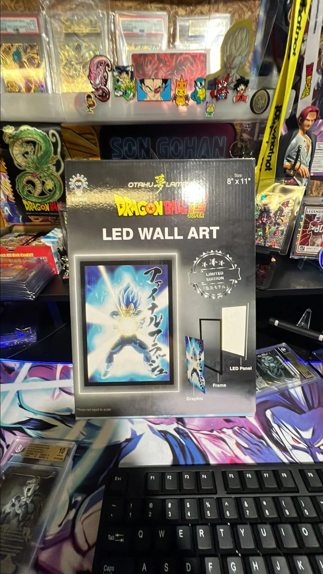 Product image for Otaku Lamps SSB Vegeta LED Wall Art!