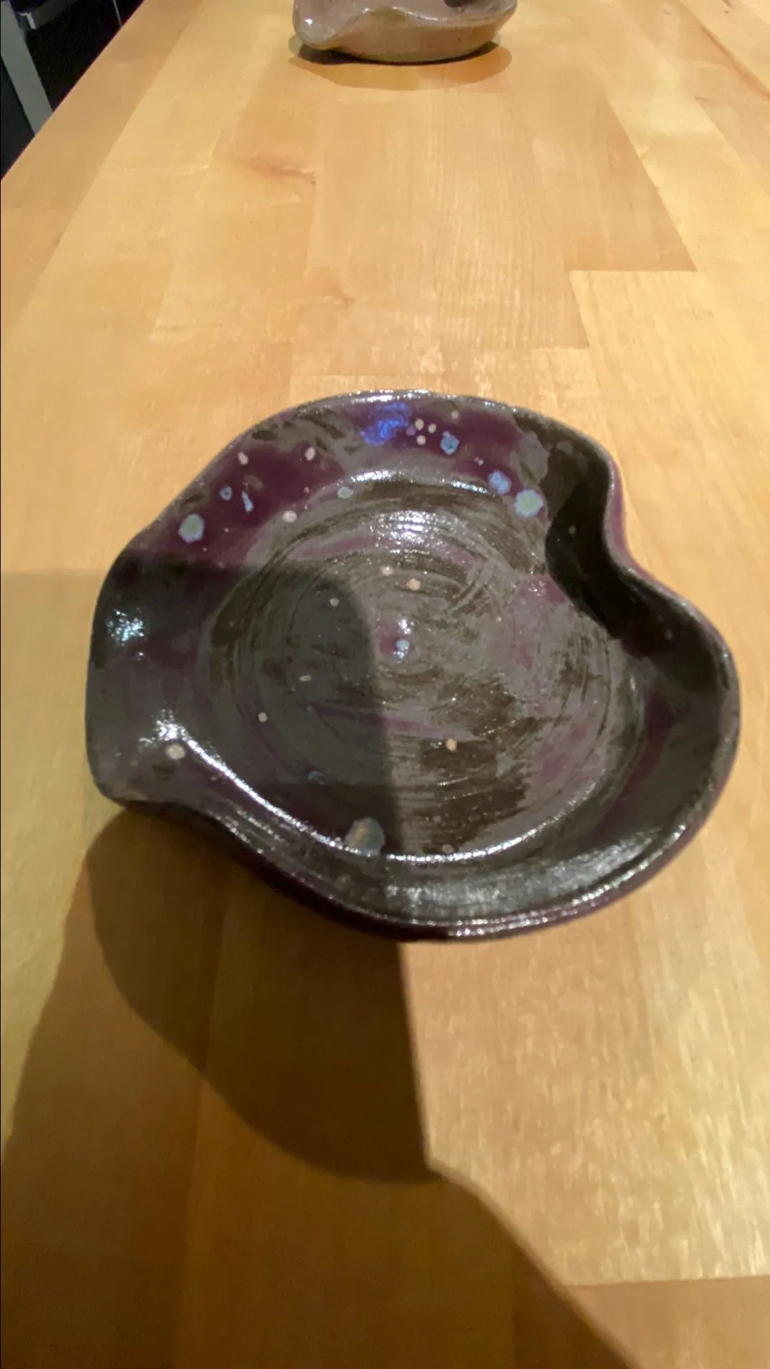 Product image for Heart Shape Ceramic Spoon Rest - Galactic Purple