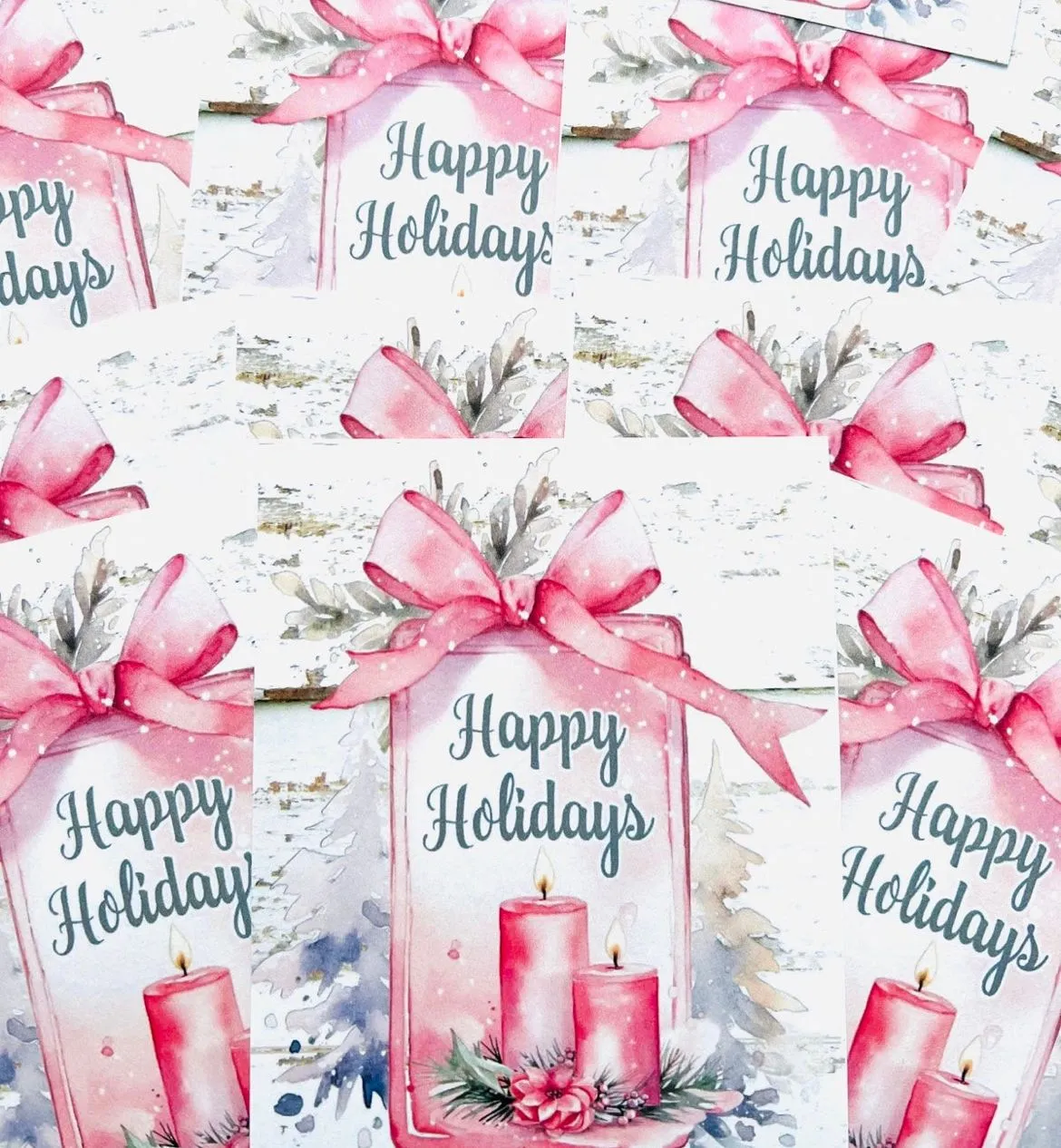 Product image for Business Holiday Cards for Customers Set of 50 Chridtmas cards for Your Customer Packages