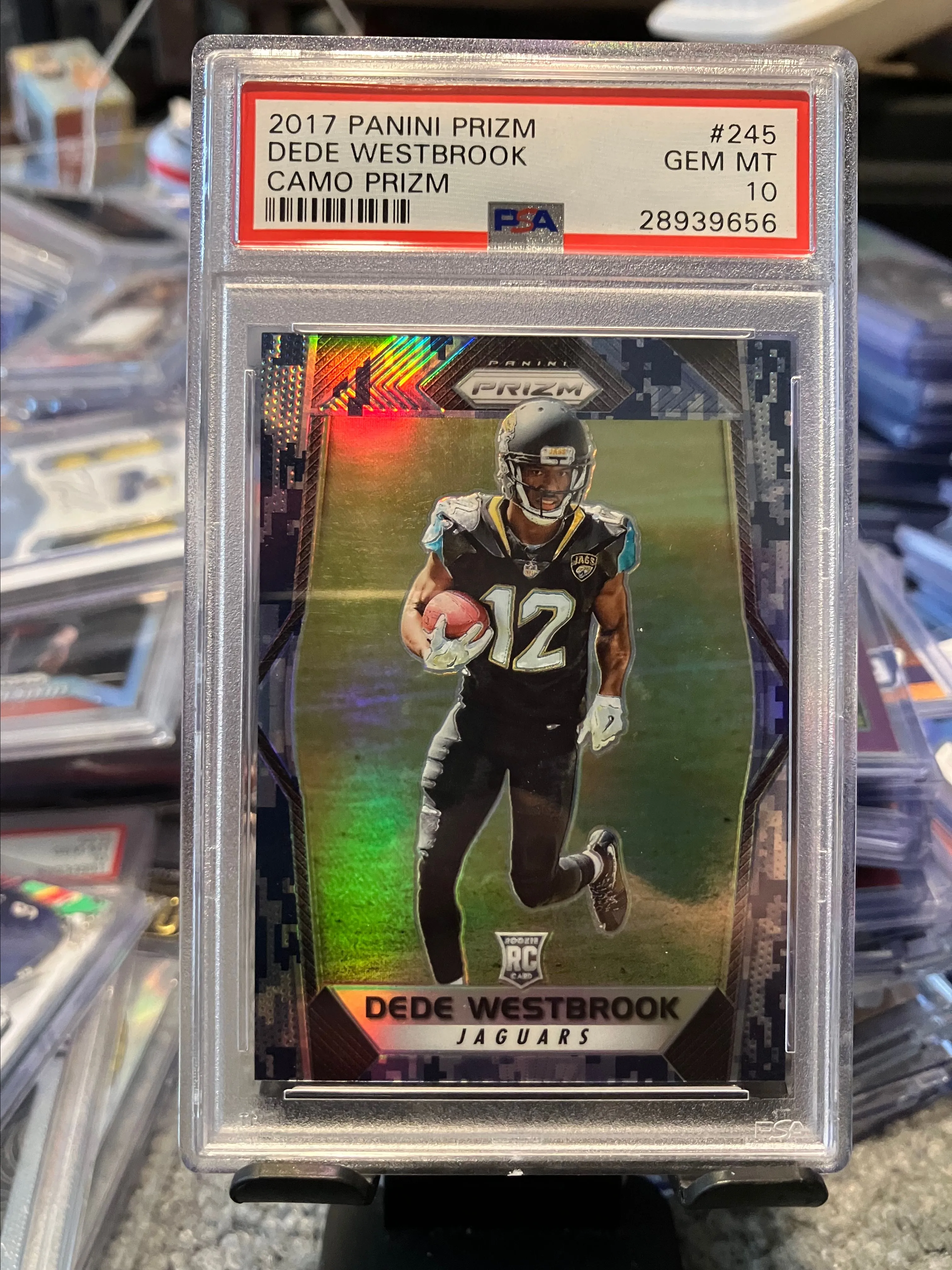 Product image for 2017 Panini Prizm Dede Westbrook 245 Camo Prizm PSA GEM MT 10