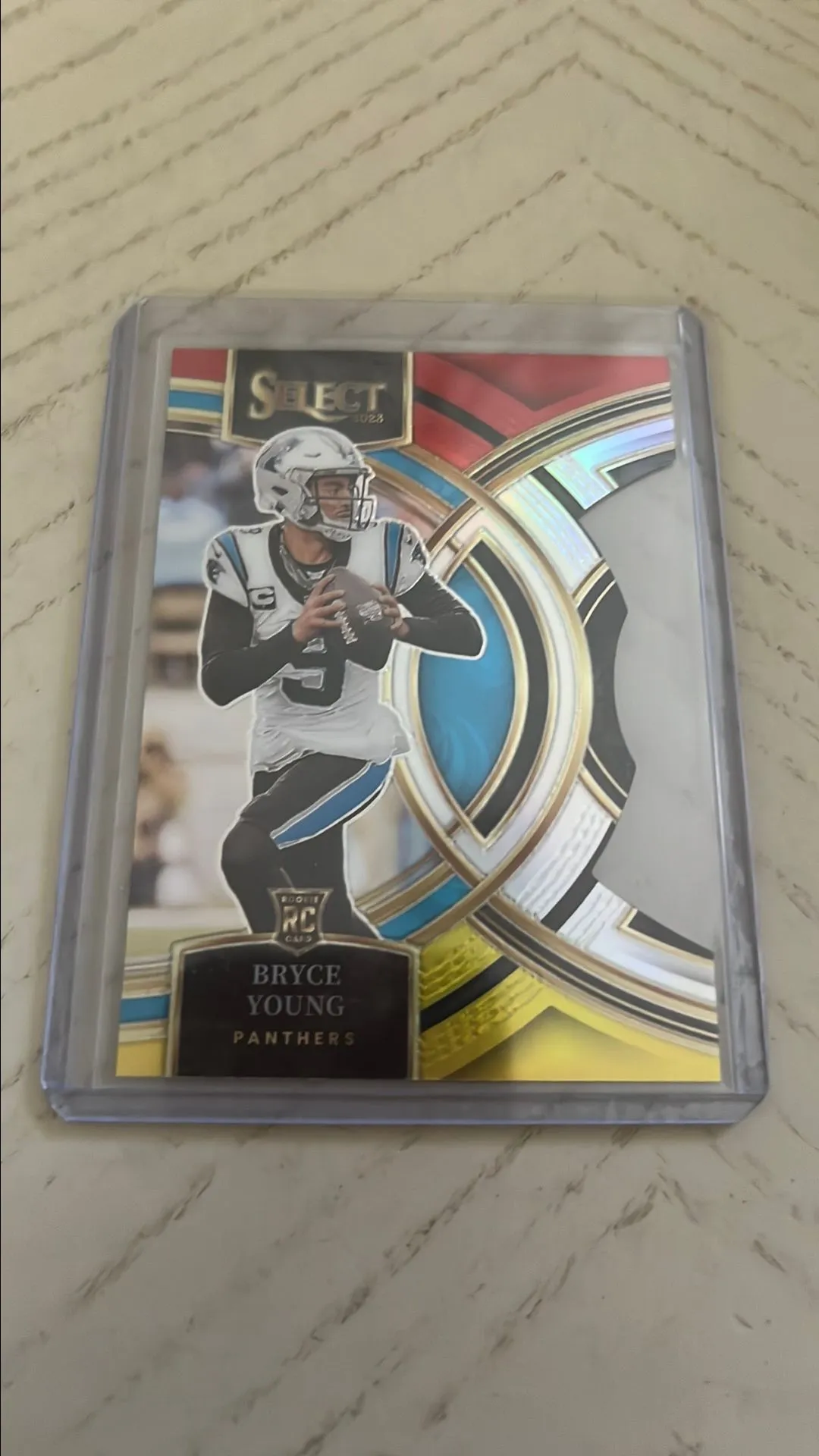 Product image for 2023 select Bryce young red yellow die cut