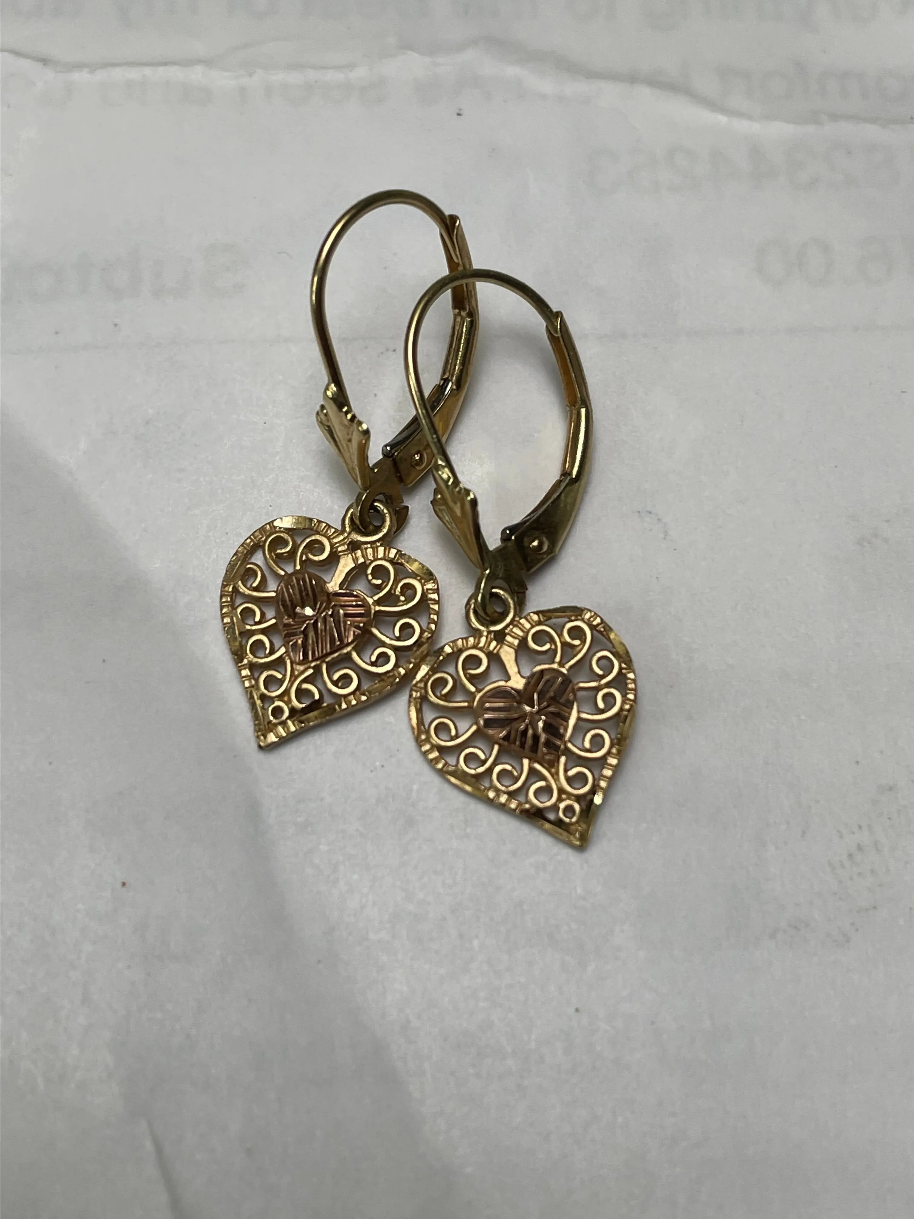 Product image for 14k Yellow & Rose Gold Earrings