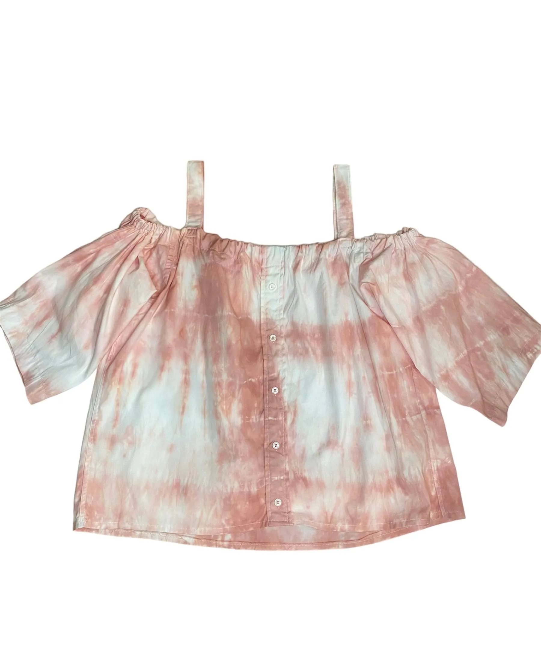 Product image for Upcycled Casual Tie Dyed Off Shoulder Top