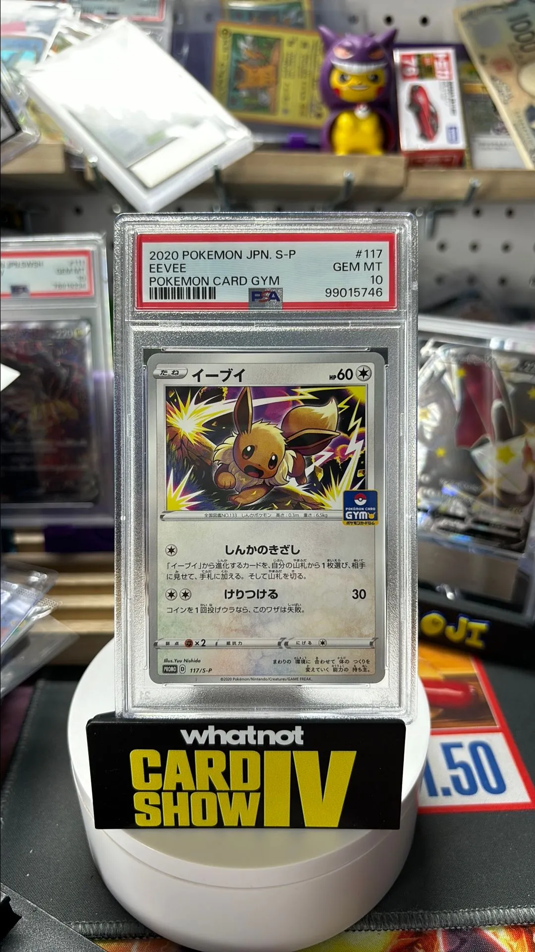 Product image for PSA 10 2020 Pokemon Japanese S Promo Eevee Pokemon Card Gym (a-126