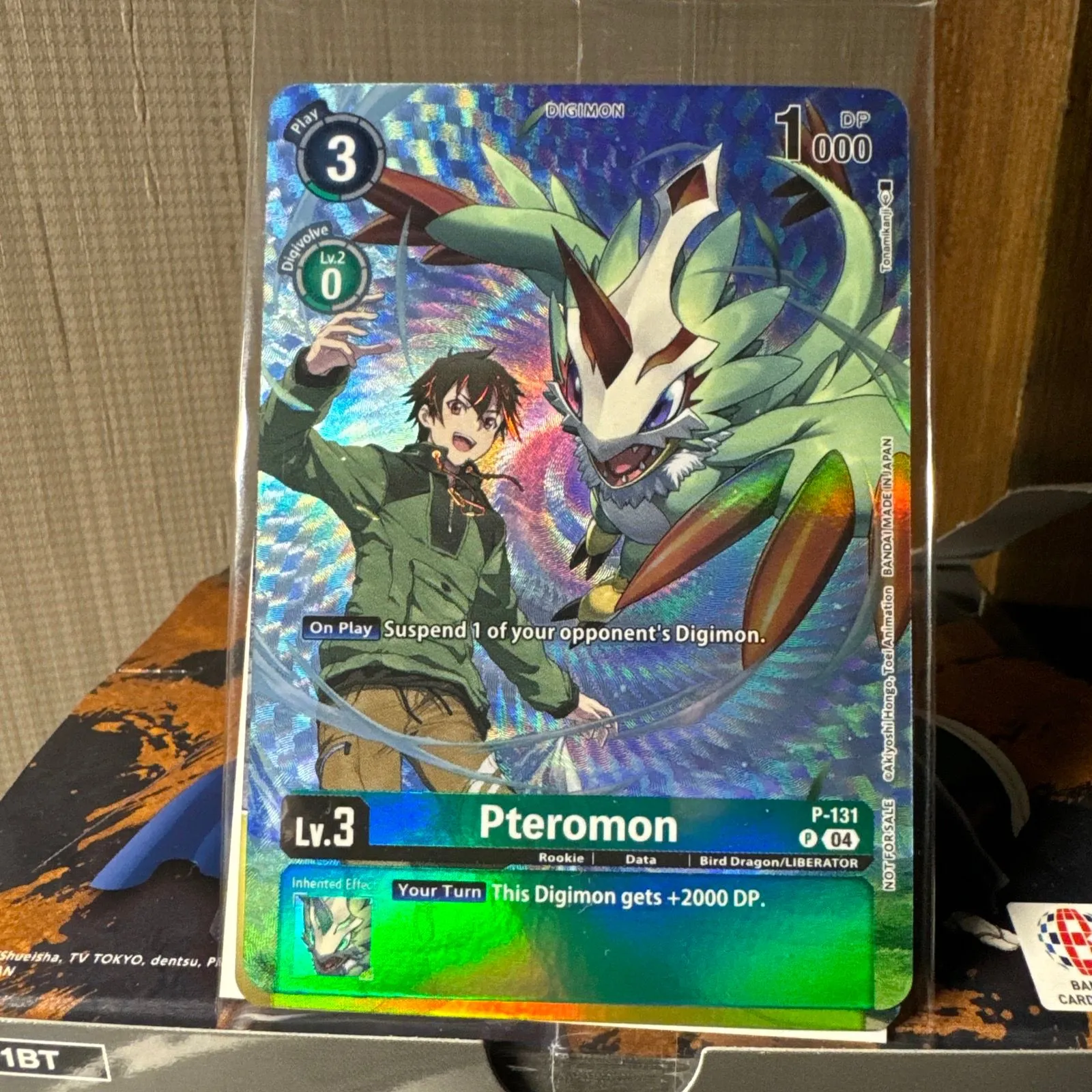 Product image for DIGIMON LIBERATOR Pteromon & Shoemon Alt Art Promo Cards Holo Mint P-131 & P-134