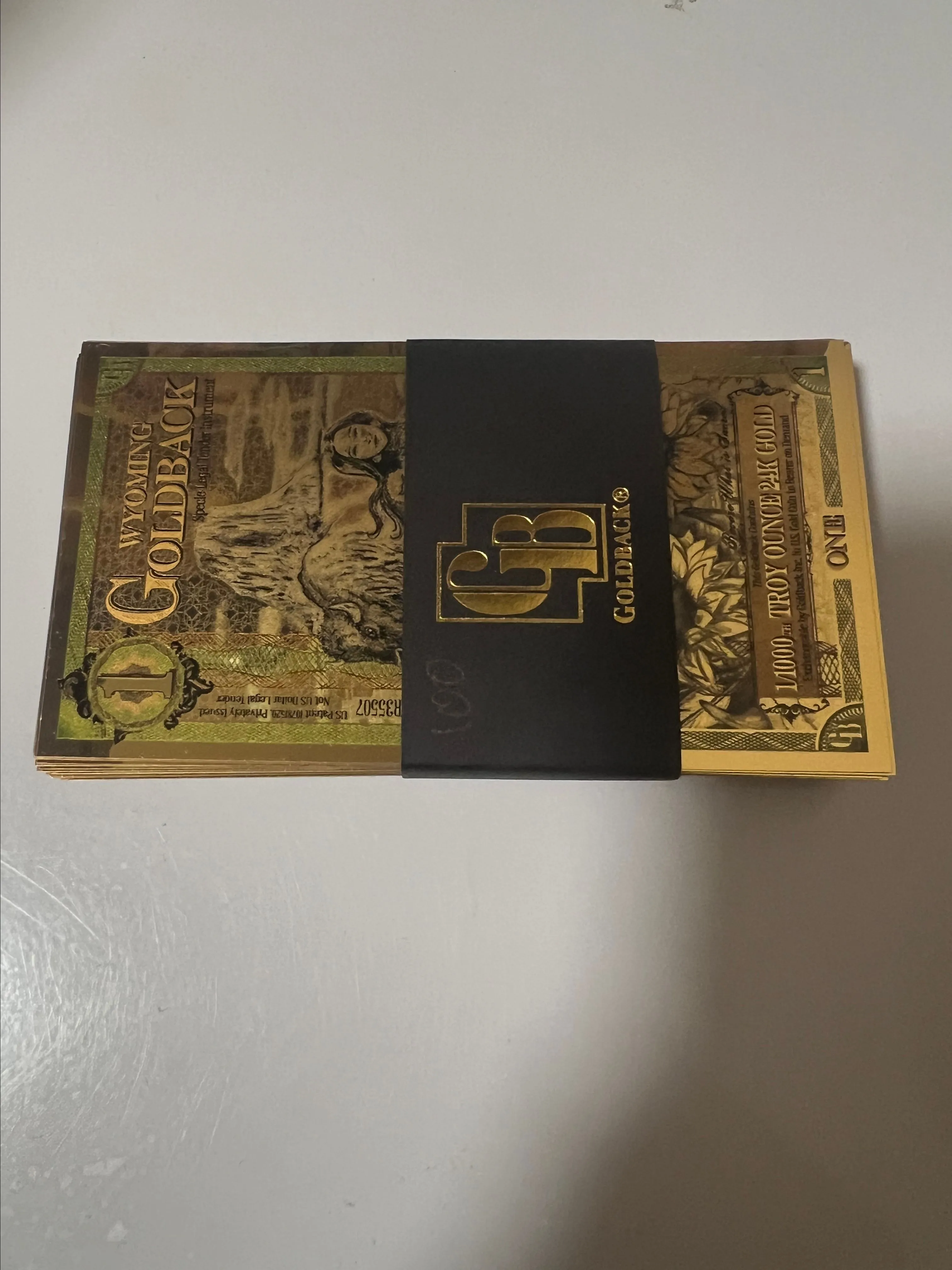 Product image for 100 Wyoming Banded Gold Backs