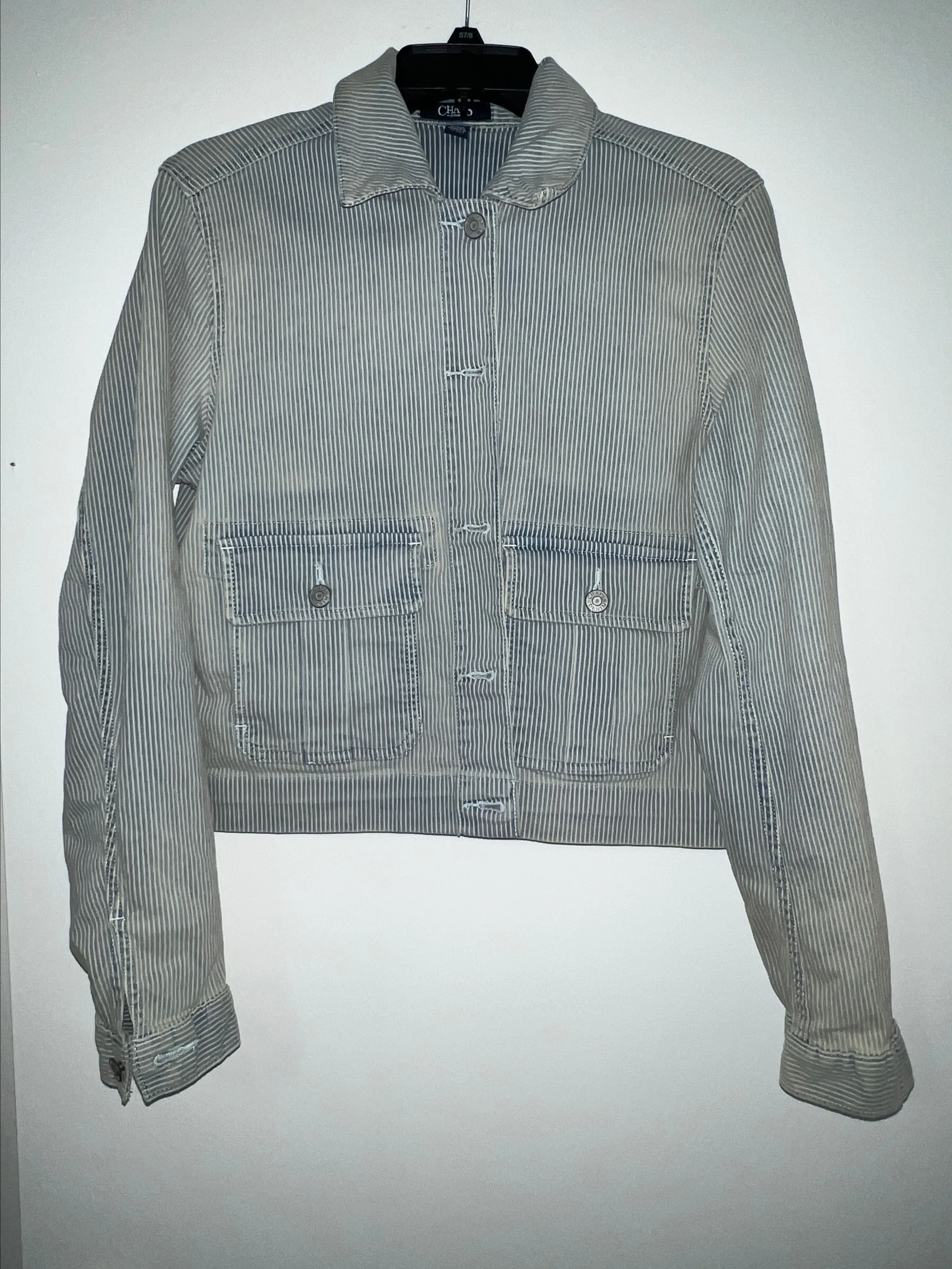 Product image for CHAPS Denim, Jacket, Size Medium Striped