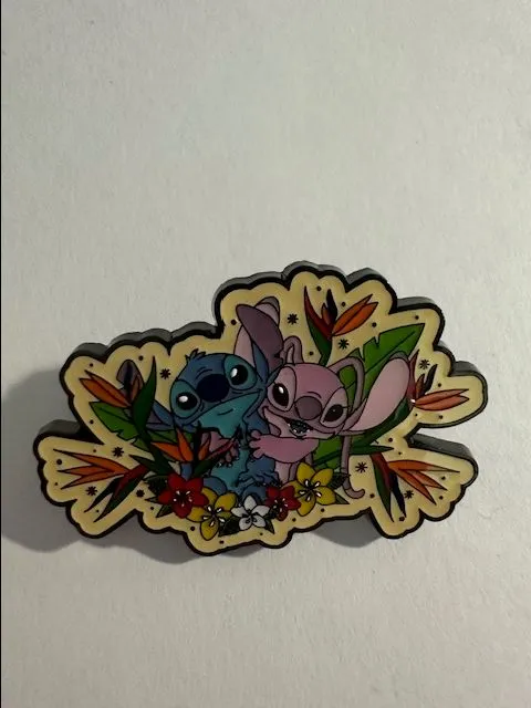 Product image for Loungefly Stitch and Angel Hugging Pin