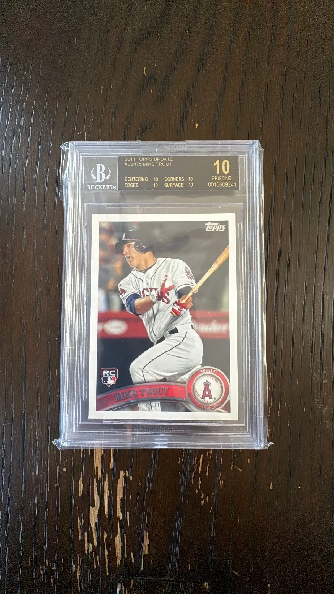 Product image for 2011 Topps Update Mike Trout BGS 10